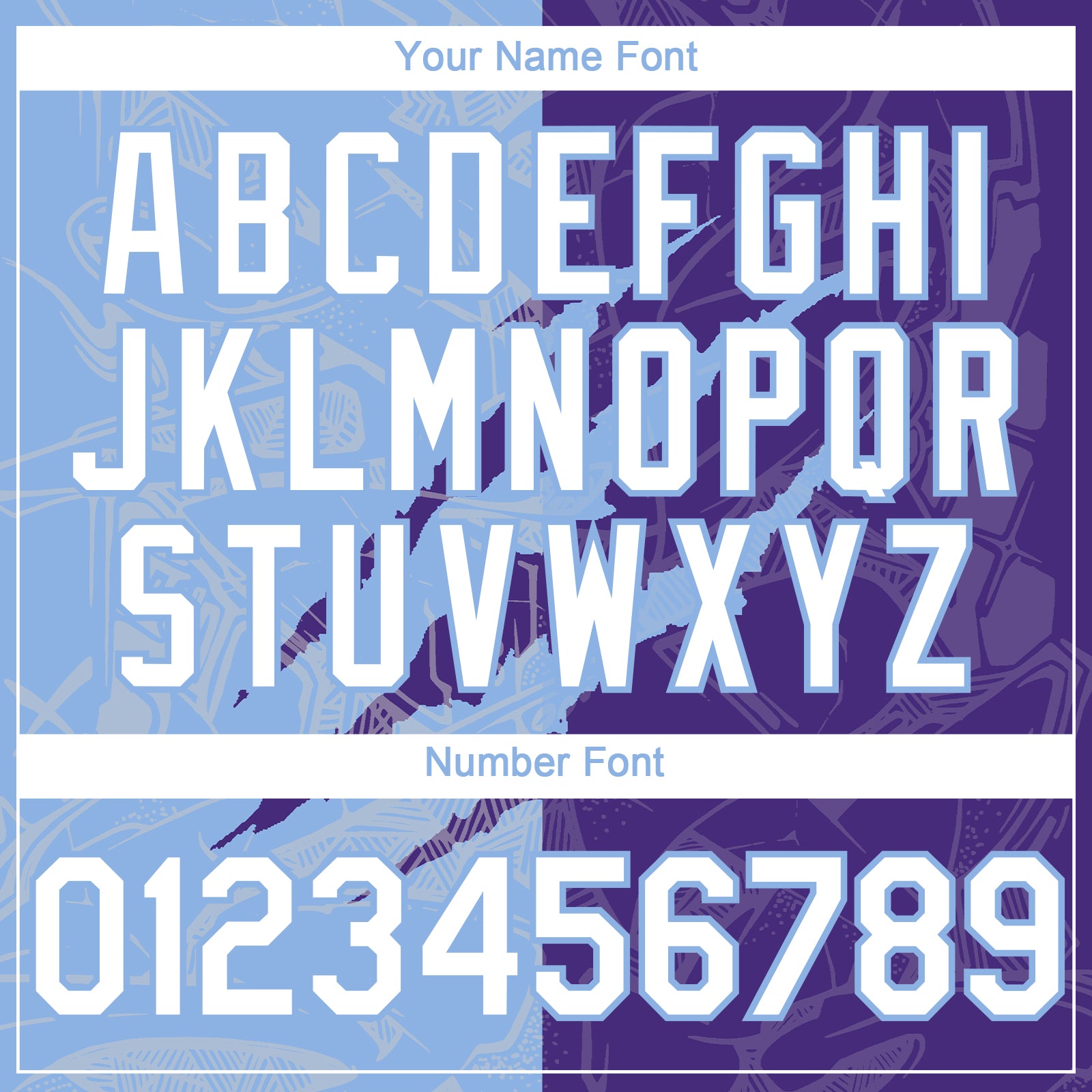 Custom Graffiti Pattern White Purple-Light Blue 3D Scratch Authentic Baseball Jersey view 5