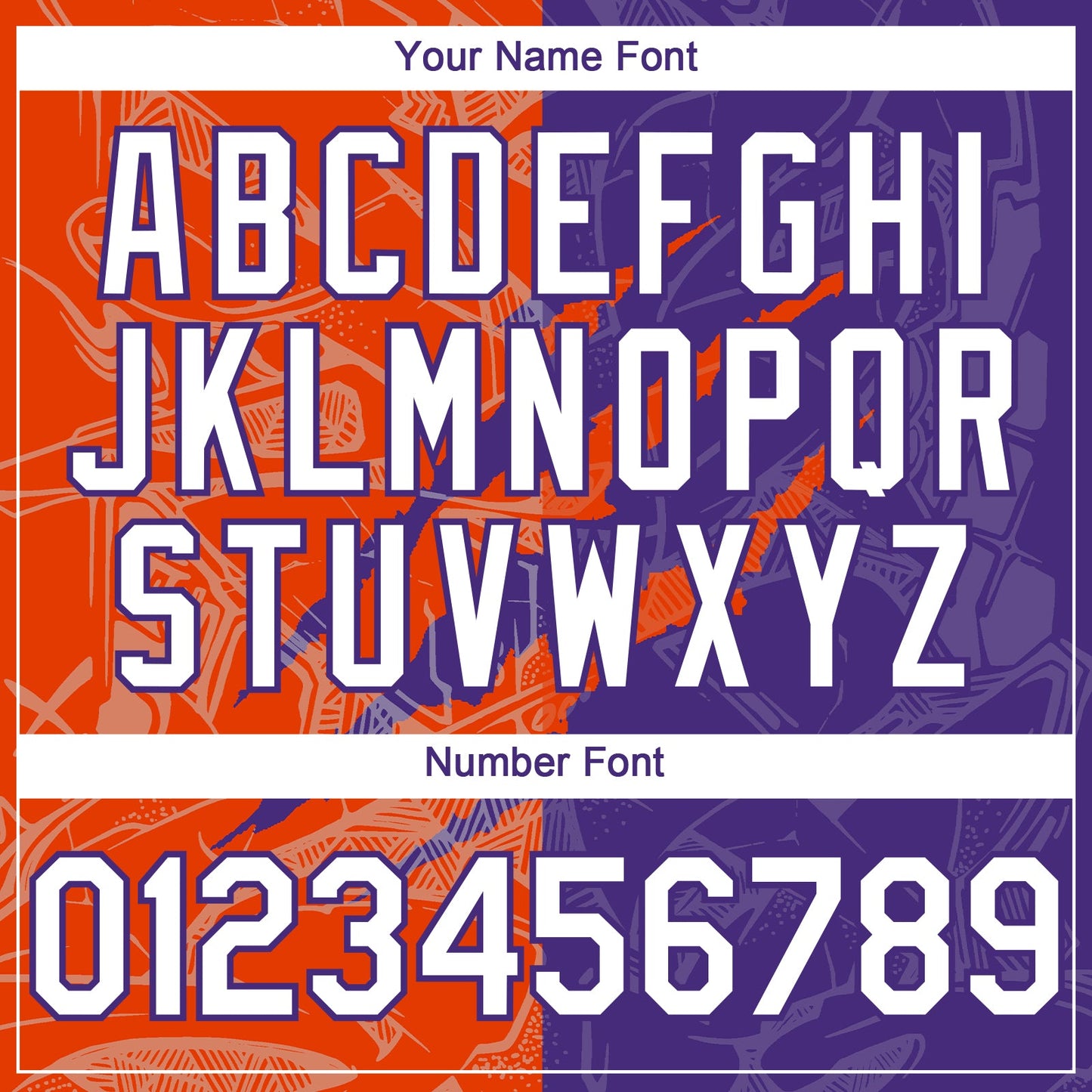 Custom Graffiti Pattern White Purple-Orange 3D Scratch Authentic Baseball Jersey view 5