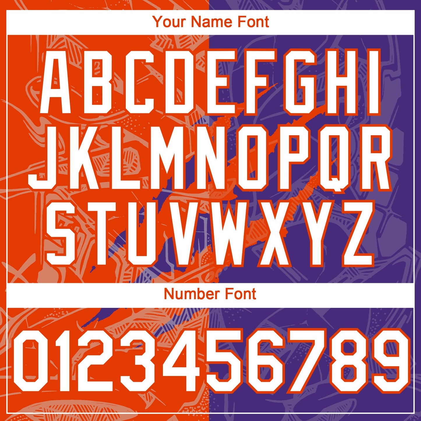Custom Graffiti Pattern White Purple-Orange 3D Scratch Authentic Baseball Jersey view 5