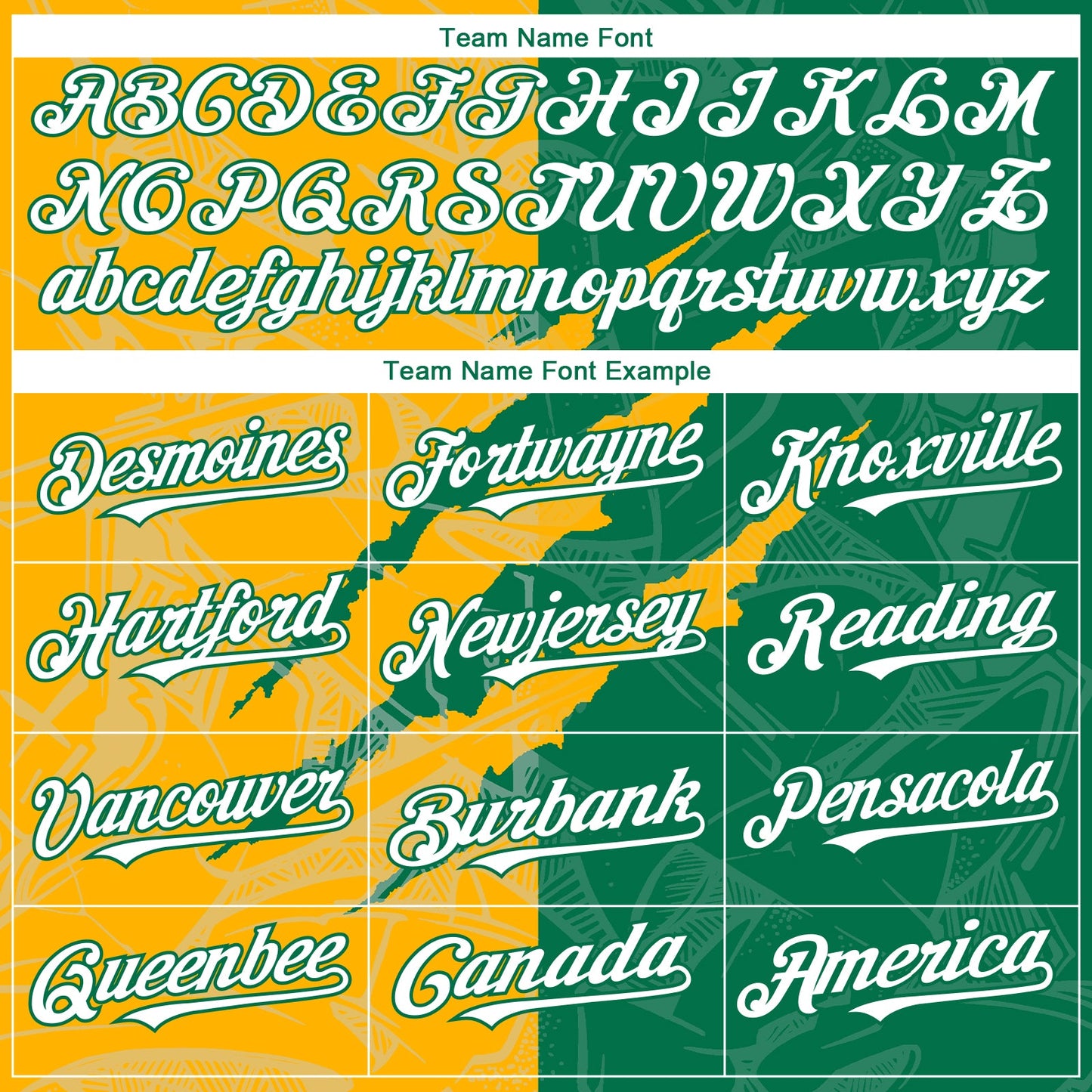 Custom Graffiti Pattern White Kelly Green-Gold 3D Scratch Authentic Baseball Jersey view 4