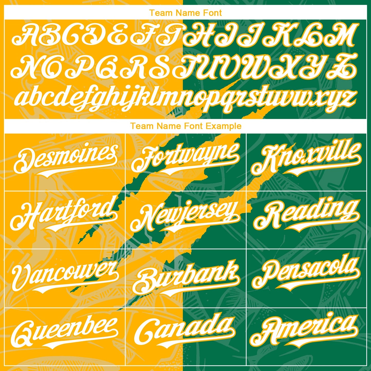 Custom Graffiti Pattern White Kelly Green-Gold 3D Scratch Authentic Baseball Jersey view 4