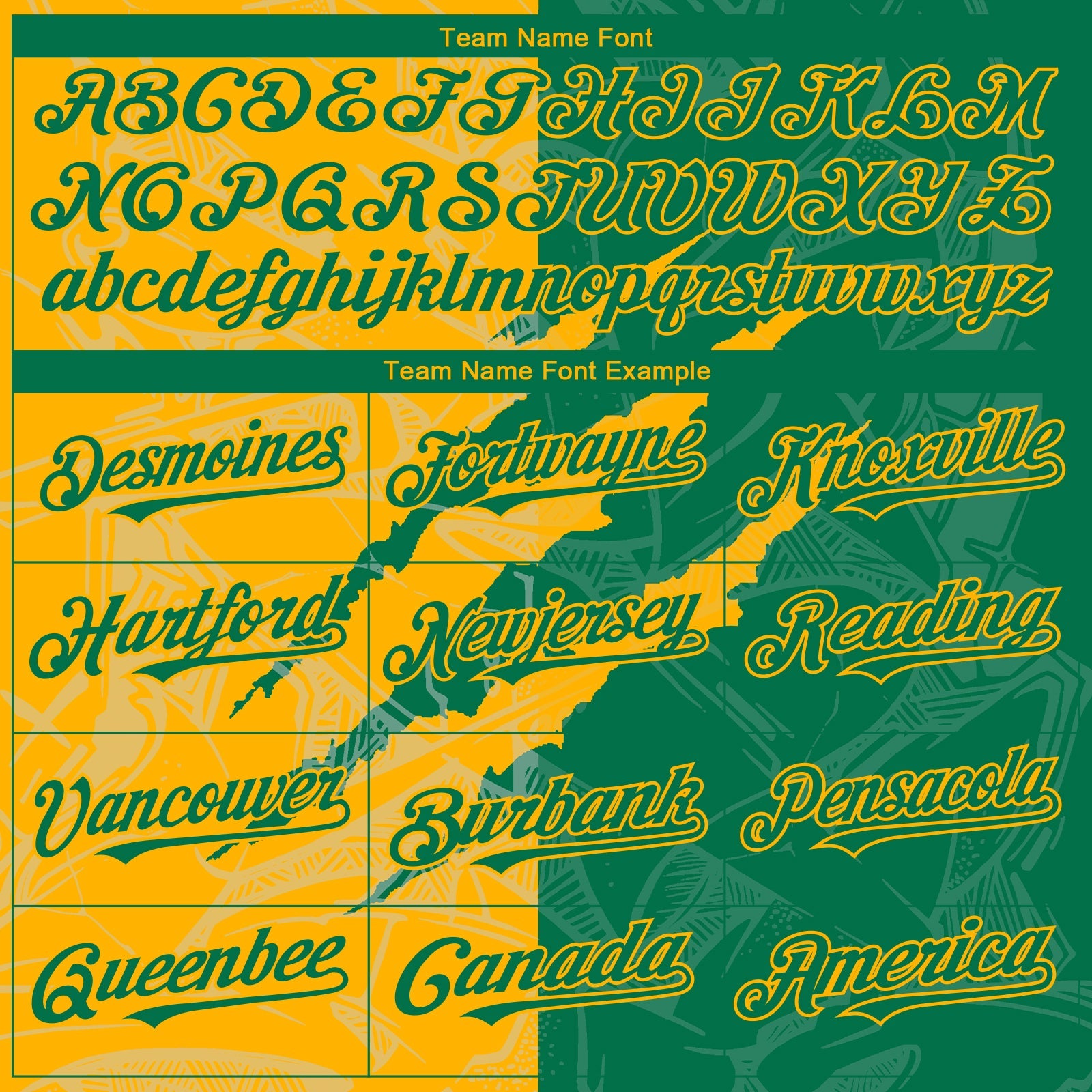 Custom Graffiti Pattern Kelly Green-Gold 3D Scratch Authentic Baseball Jersey view 4