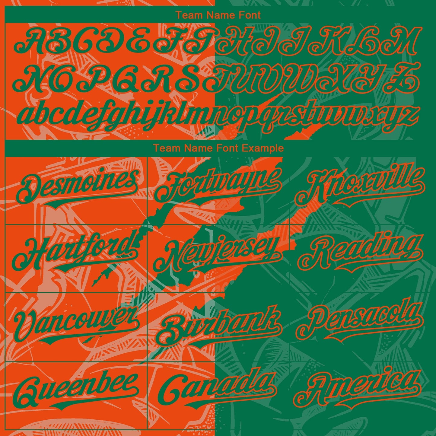 Custom Graffiti Pattern Kelly Green-Orange 3D Scratch Authentic Baseball Jersey view 4