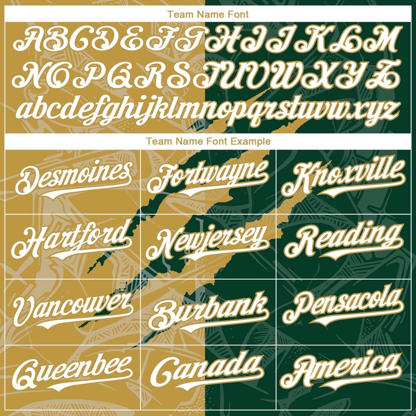 Custom Graffiti Pattern White Green-Old Gold 3D Scratch Authentic Baseball Jersey view 4