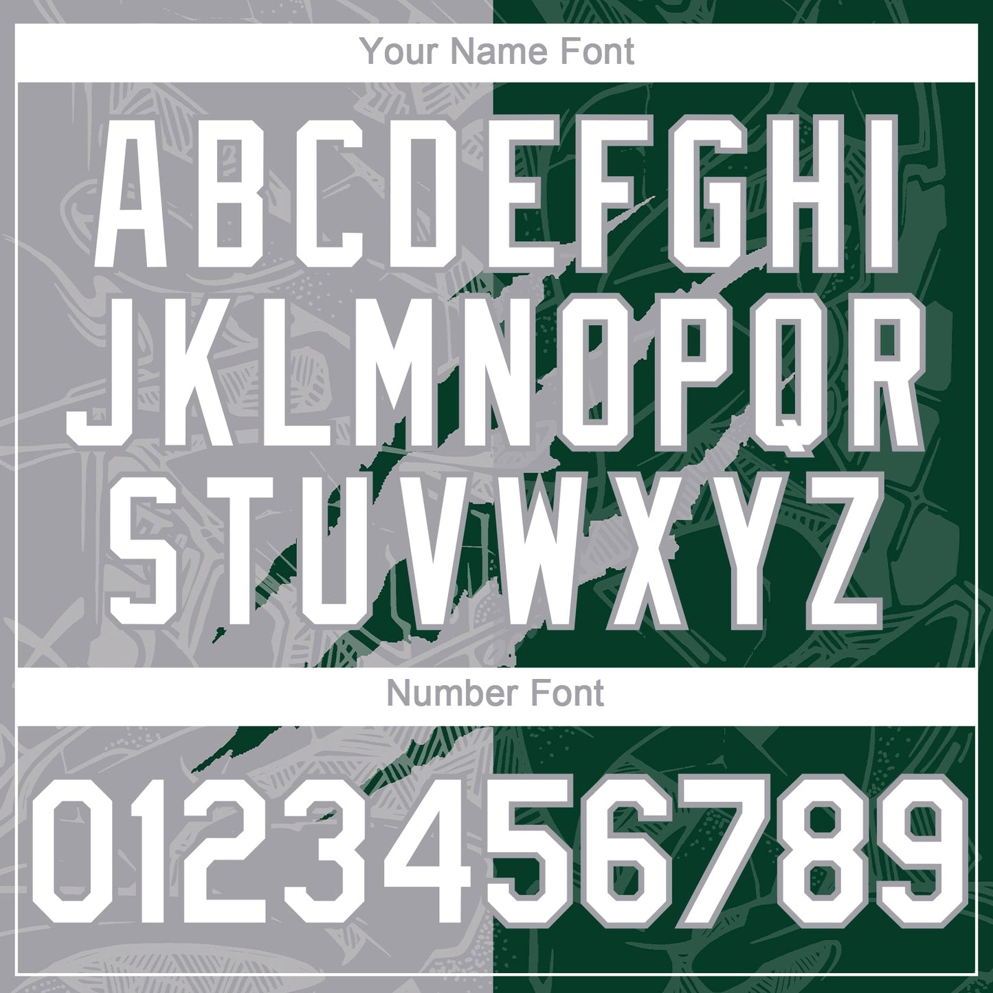Custom Graffiti Pattern White Green-Gray 3D Scratch Authentic Baseball Jersey view 5