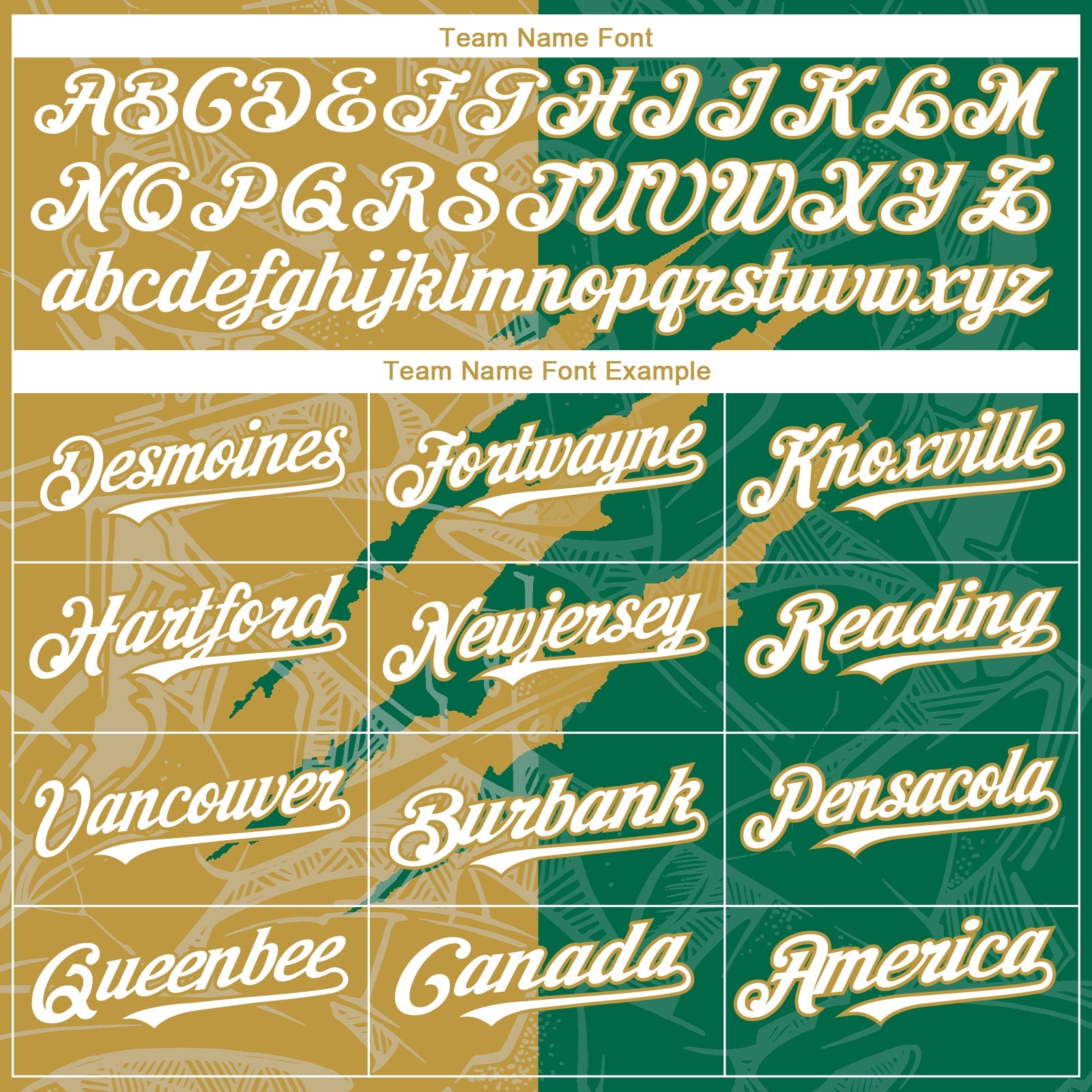Custom Graffiti Pattern White Kelly Green-Old Gold 3D Scratch Authentic Baseball Jersey view 4