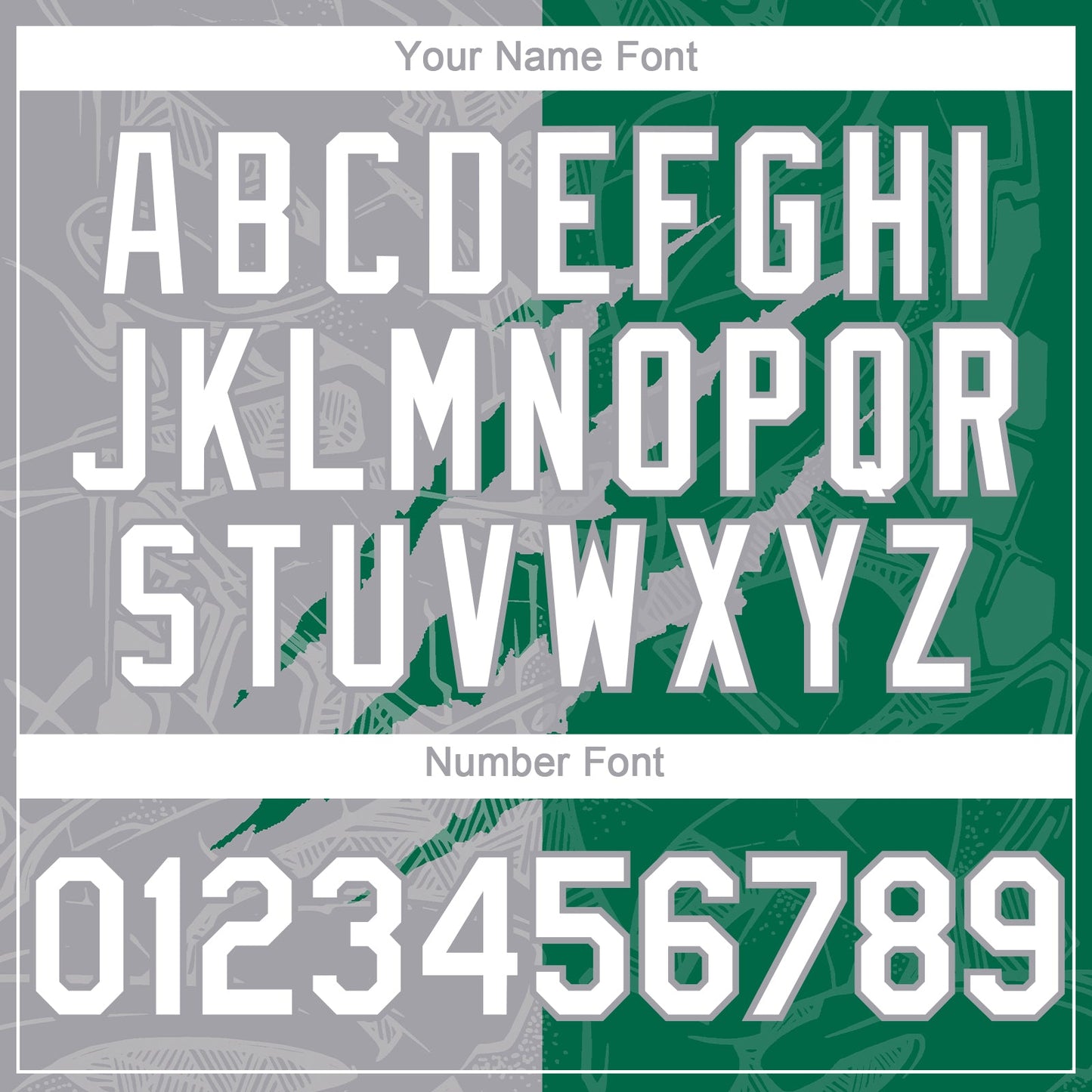 Custom Graffiti Pattern White Kelly Green-Gray 3D Scratch Authentic Baseball Jersey view 5