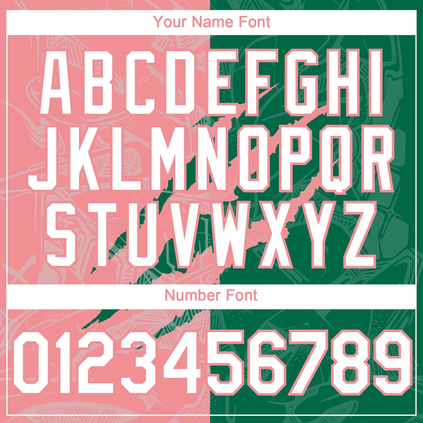 Custom Graffiti Pattern White Kelly Green-Medium Pink 3D Scratch Authentic Baseball Jersey view 5