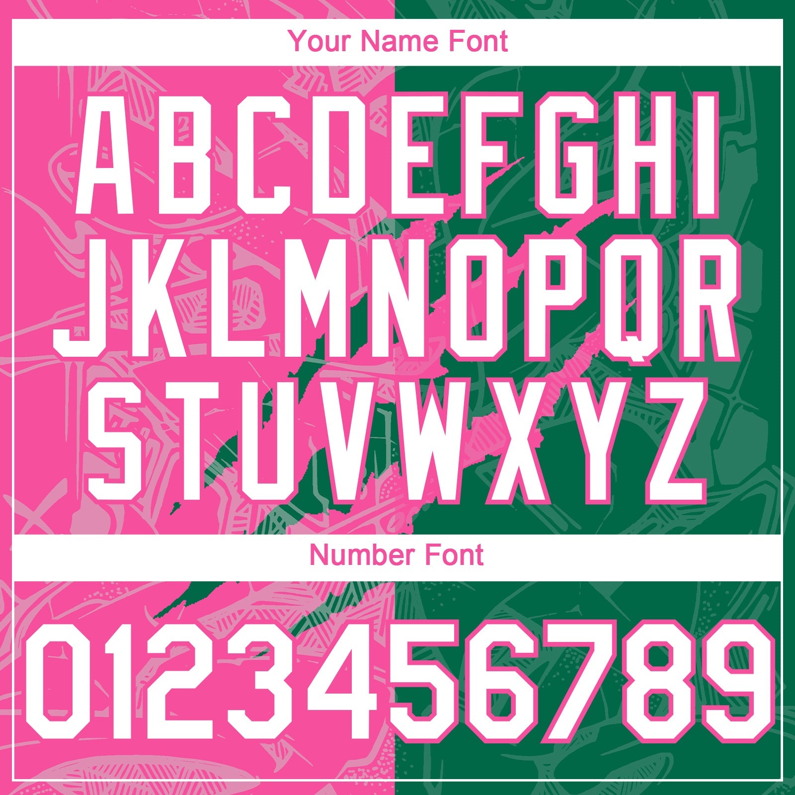 Custom Graffiti Pattern White Kelly Green-Pink 3D Scratch Authentic Baseball Jersey view 5