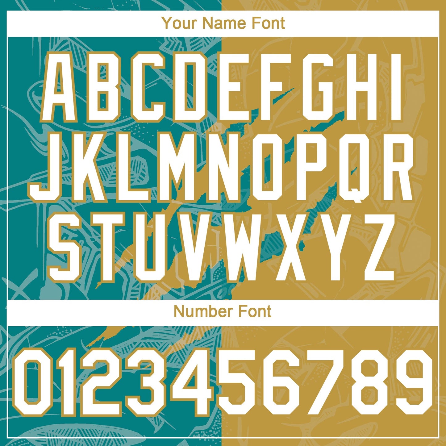 Custom Graffiti Pattern White Teal-Old Gold 3D Scratch Authentic Baseball Jersey view 5