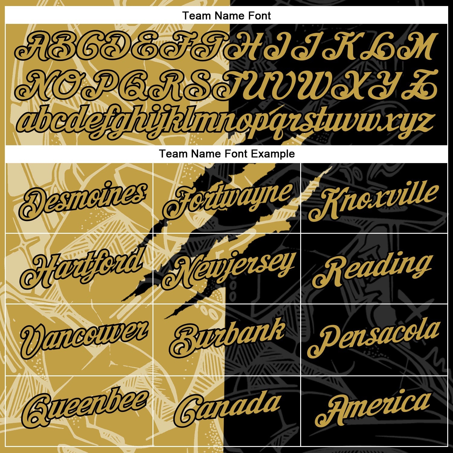 Custom Graffiti Pattern Old Gold-Black Scratch 3D Performance T-Shirt view 3