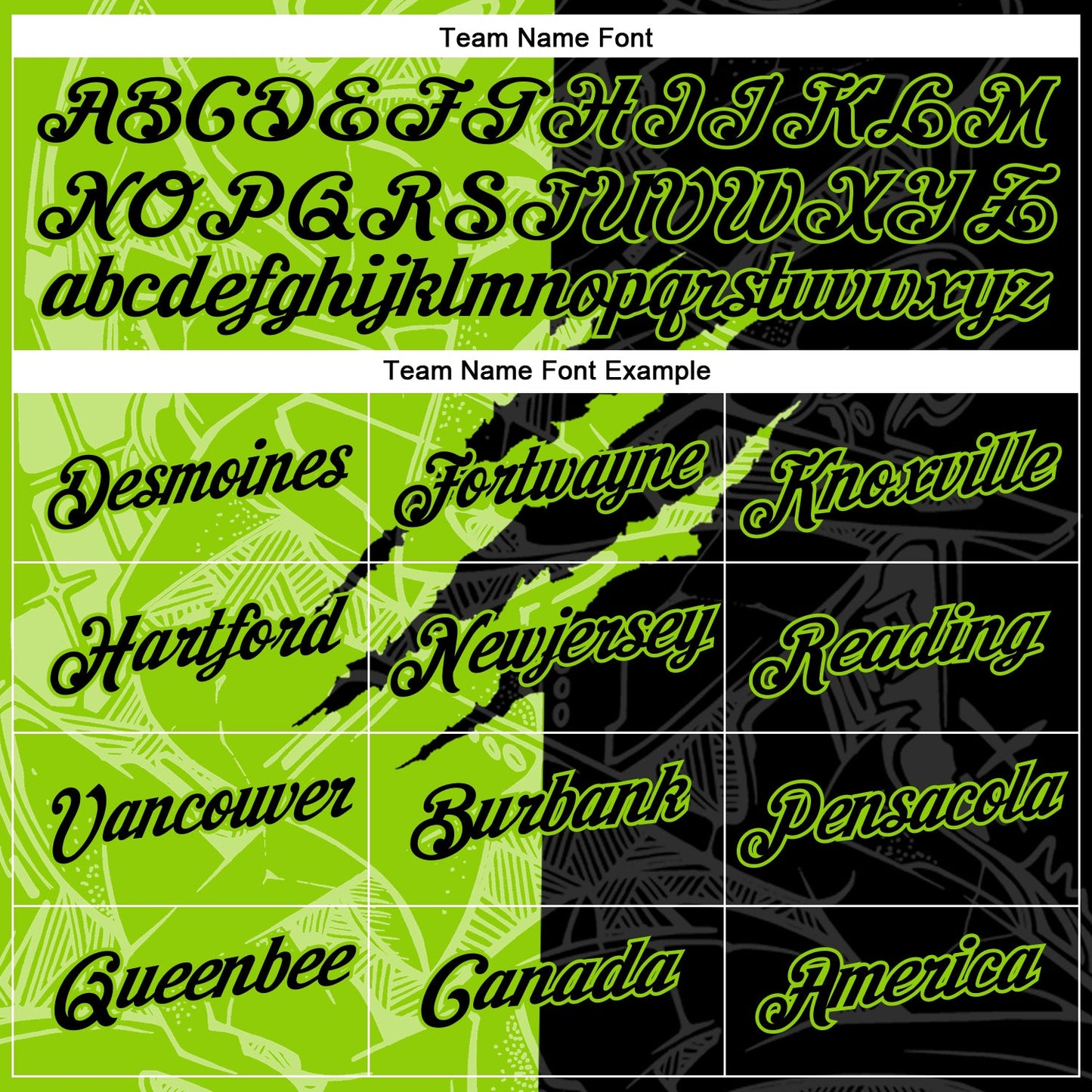 Custom Graffiti Pattern Black-Neon Green Scratch 3D Performance T-Shirt view 3