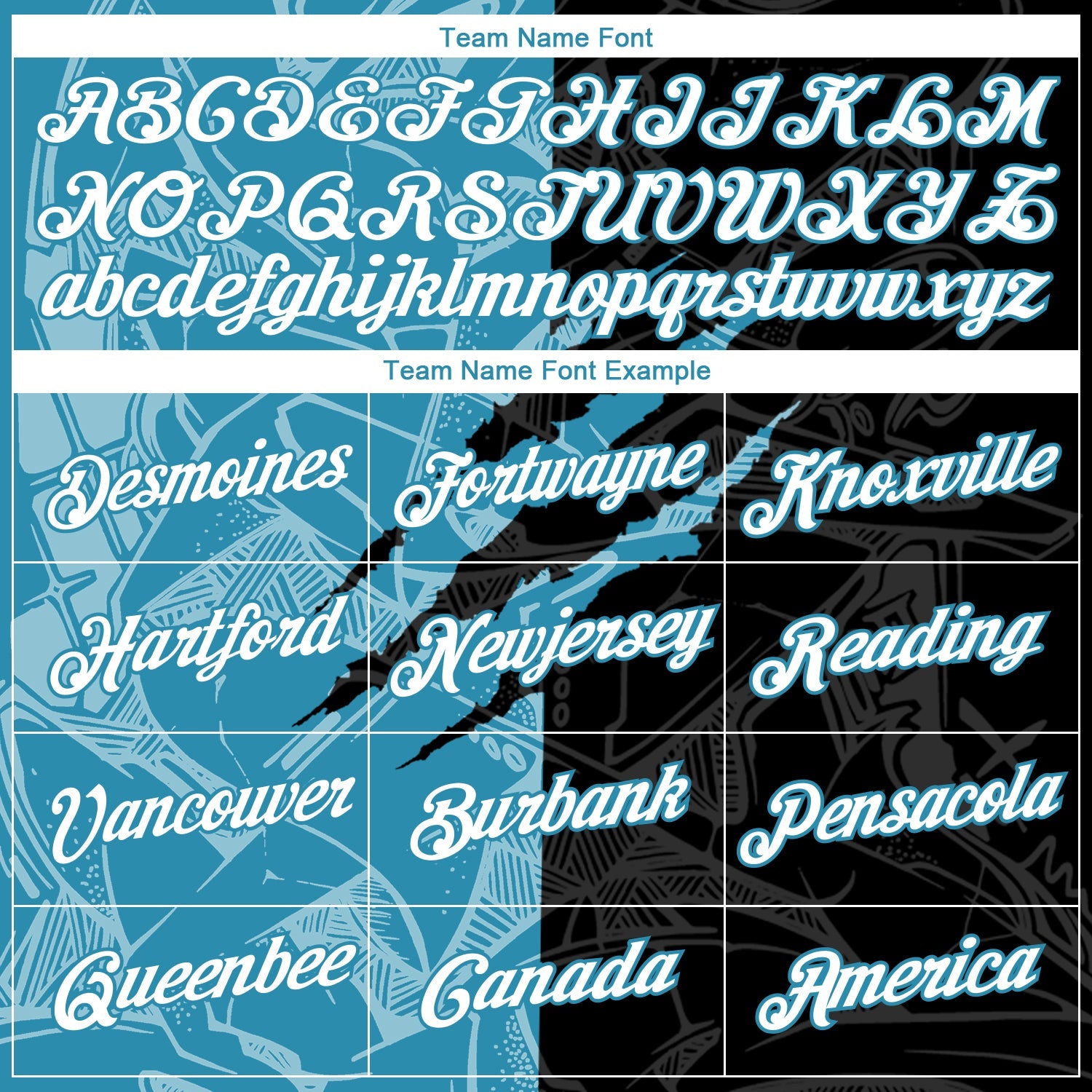 Custom Graffiti Pattern White Black-Panther Blue Scratch 3D Performance T-Shirt view 3