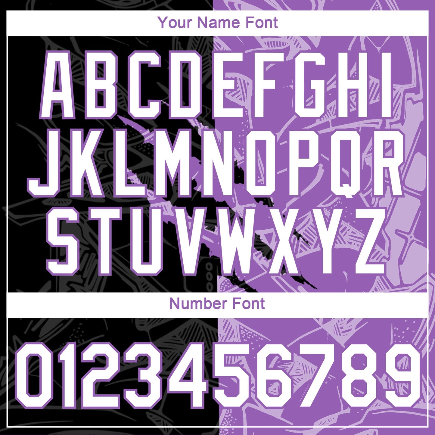 Custom Graffiti Pattern White Black-Medium Purple Scratch 3D Performance T-Shirt view 4