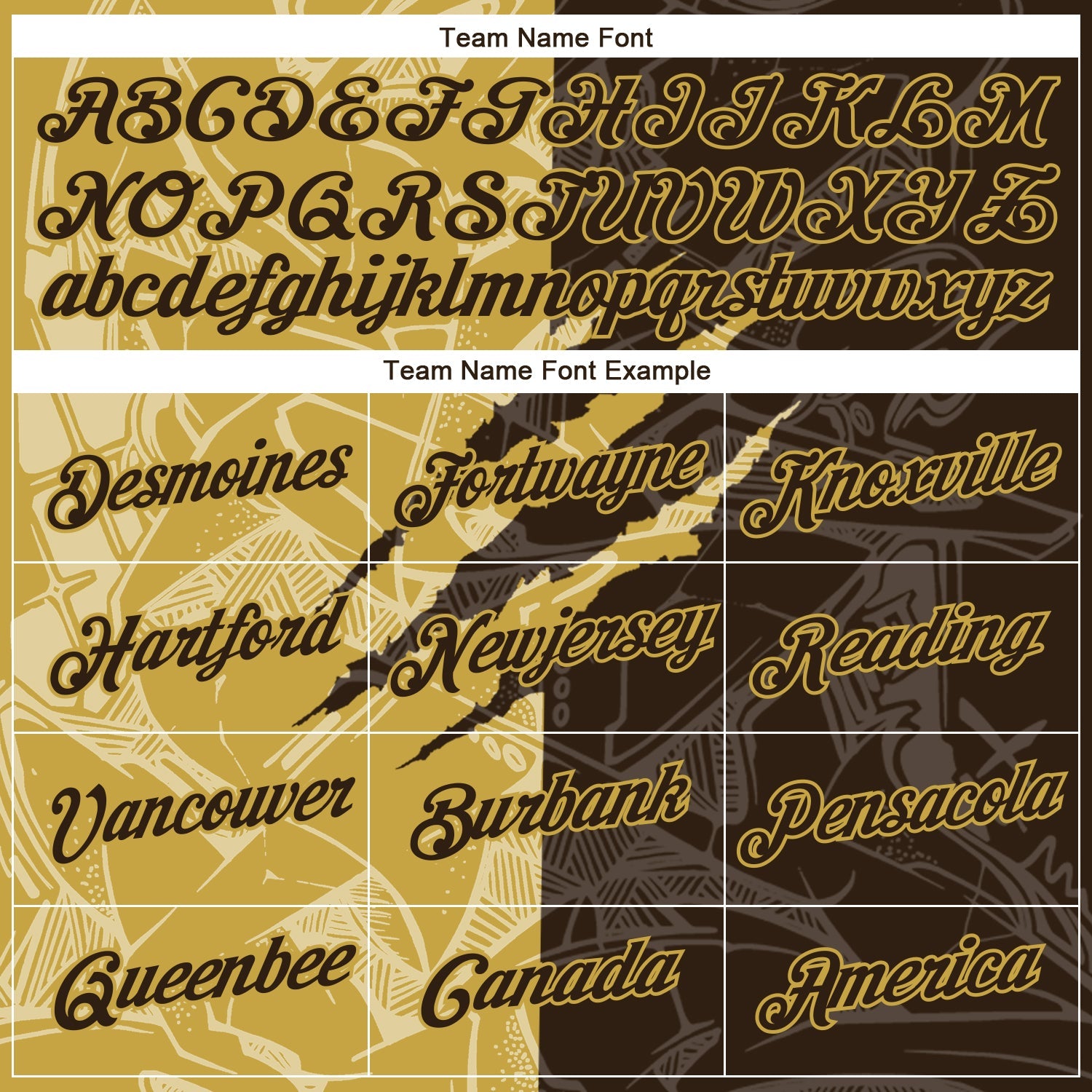 Custom Graffiti Pattern Brown-Old Gold Scratch 3D Performance T-Shirt view 3