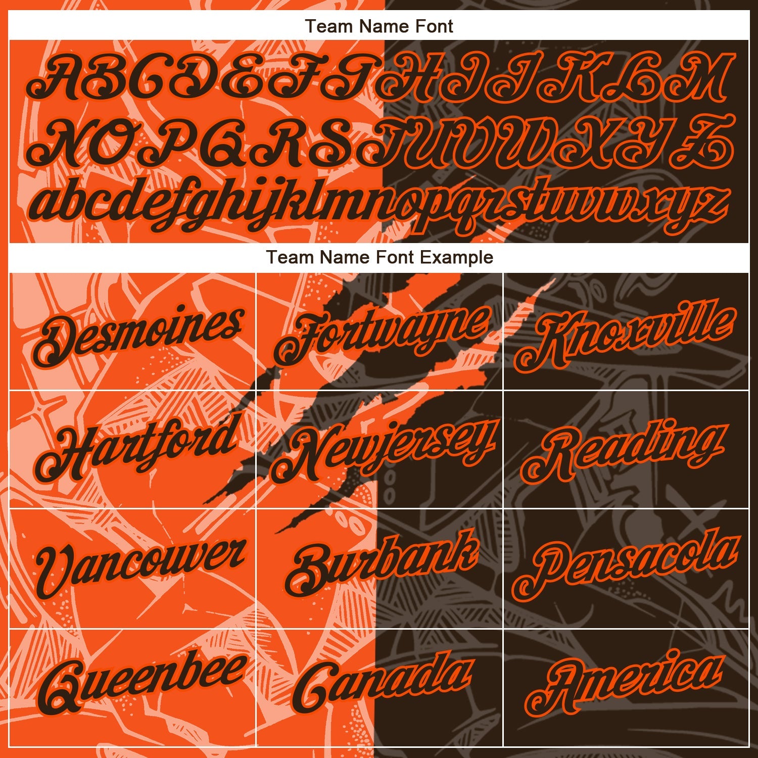 Custom Graffiti Pattern Brown-Orange Scratch 3D Performance T-Shirt view 3