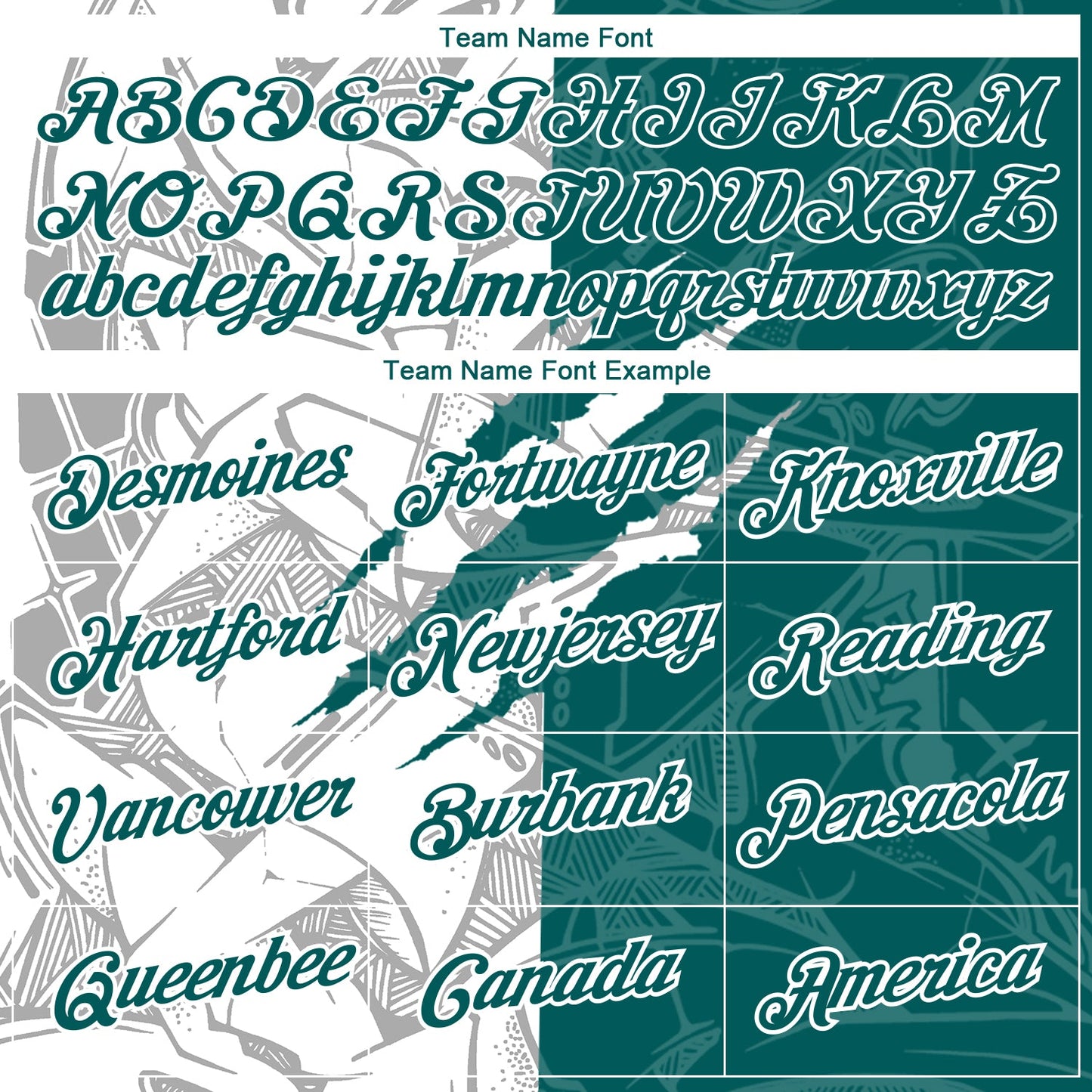 Custom Graffiti Pattern Teal-White Scratch 3D Performance T-Shirt view 3