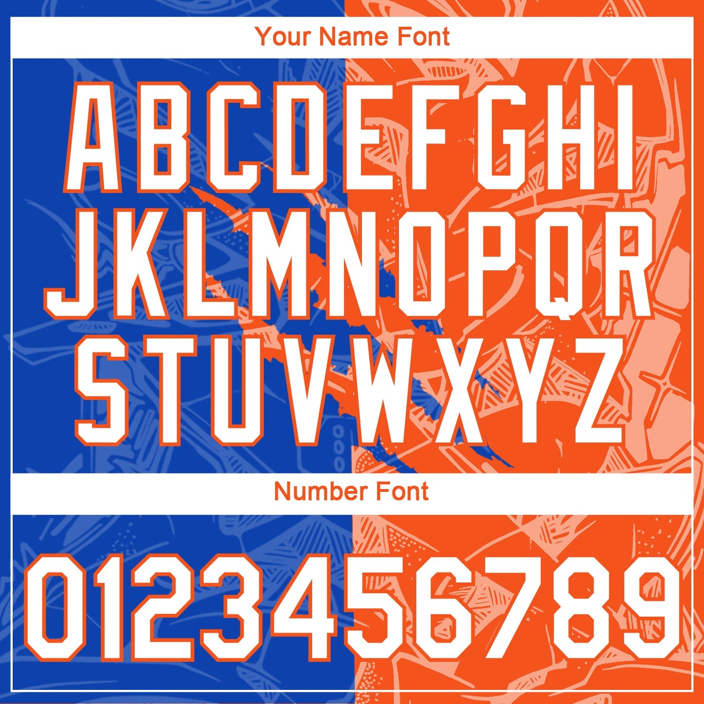 Custom Graffiti Pattern White Thunder Blue-Orange Scratch 3D Performance T-Shirt view 4