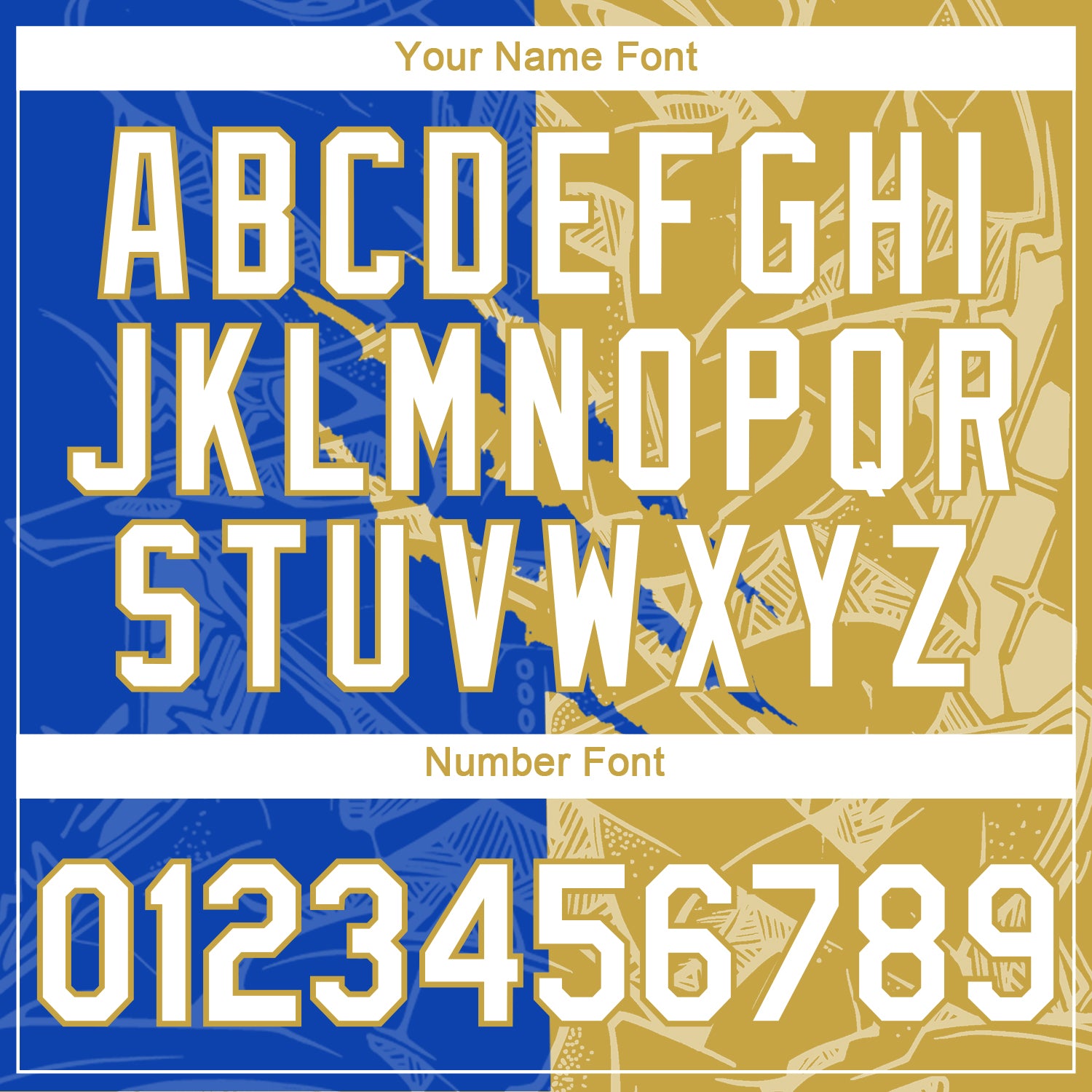 Custom Graffiti Pattern White Thunder Blue-Old Gold Scratch 3D Performance T-Shirt view 4