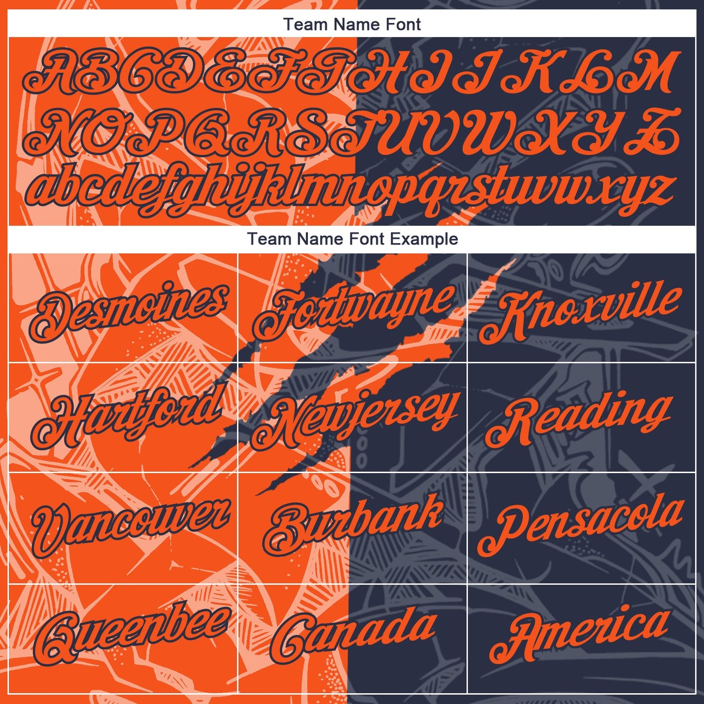 Custom Graffiti Pattern Orange-Navy Scratch 3D Performance T-Shirt view 3