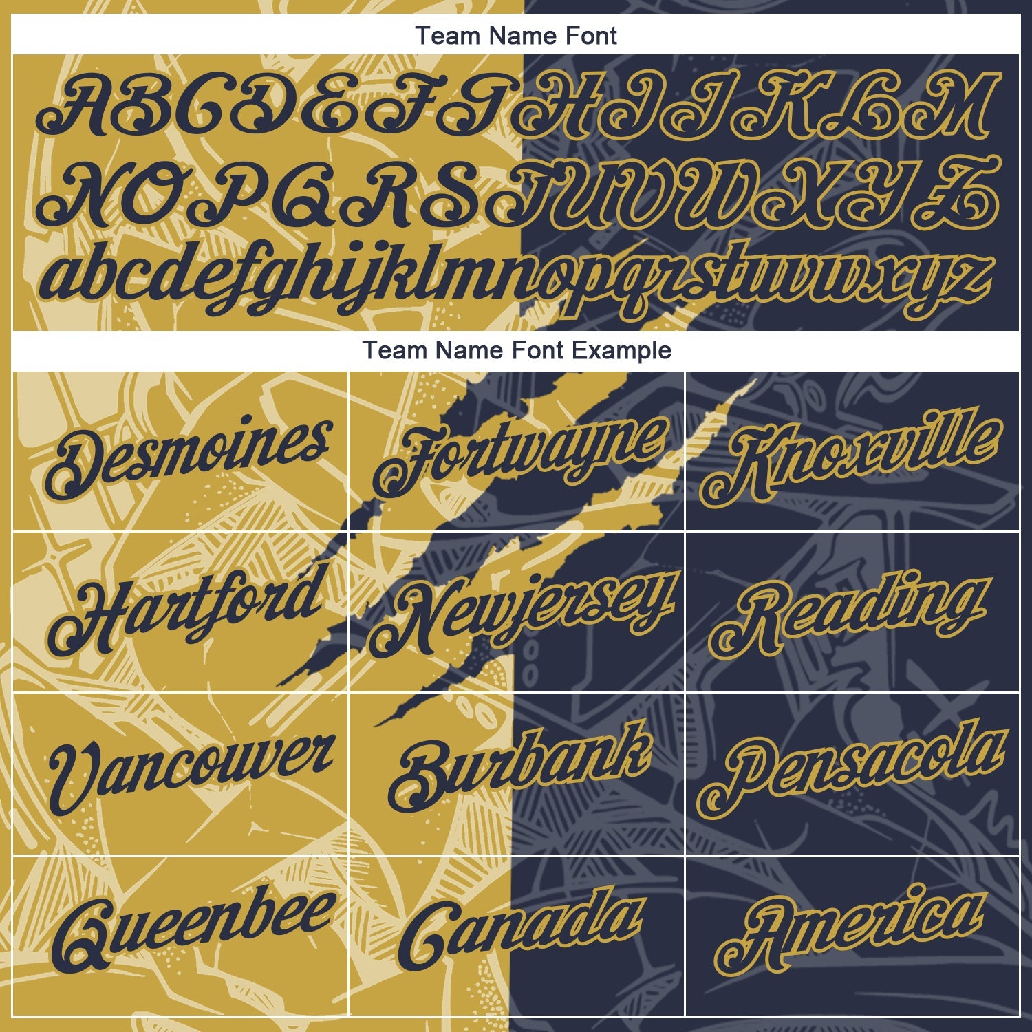 Custom Graffiti Pattern Navy-Old Gold Scratch 3D Performance T-Shirt view 3