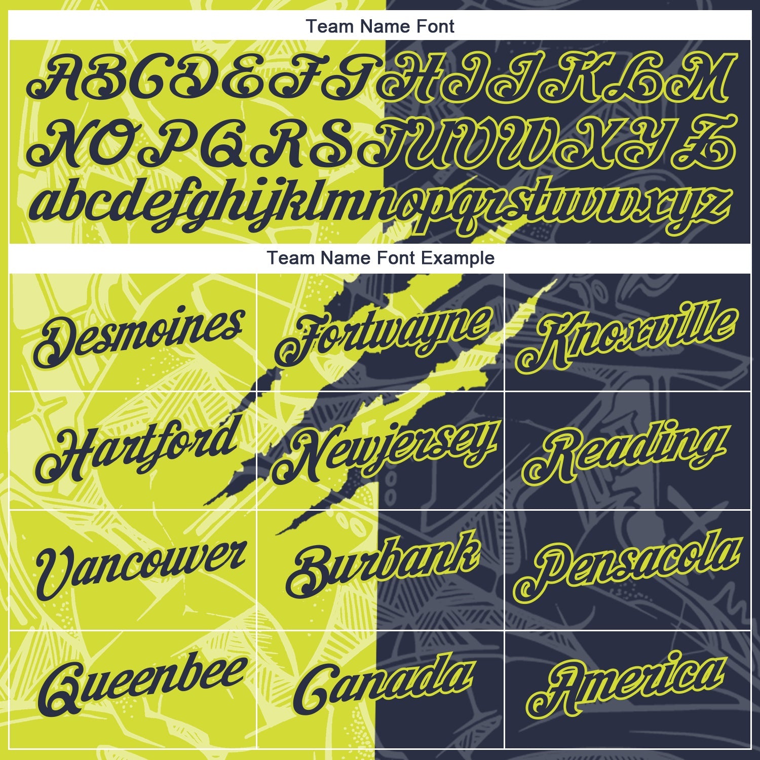 Custom Graffiti Pattern Navy-Neon Yellow Scratch 3D Performance T-Shirt view 3