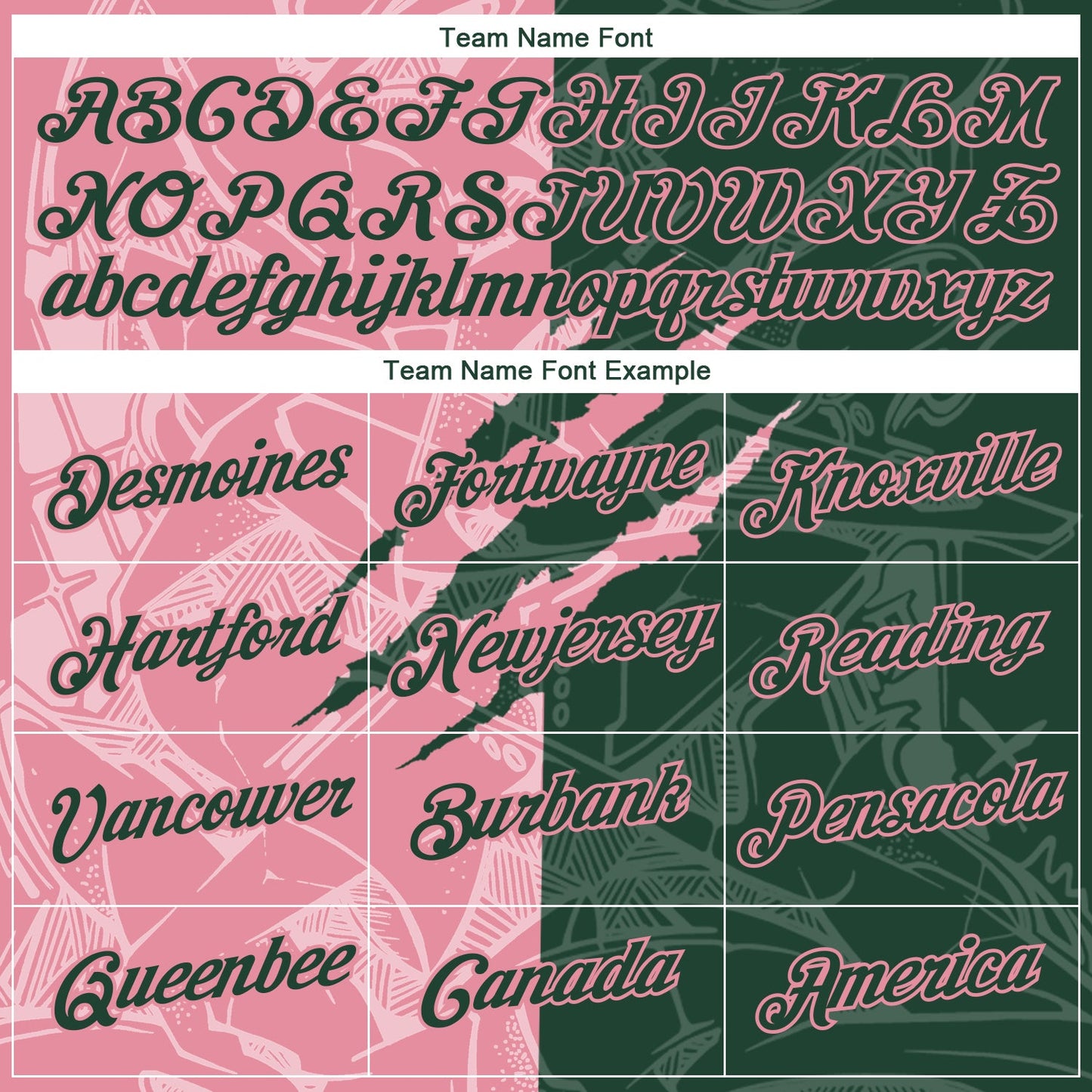 Custom Graffiti Pattern Green-Medium Pink Scratch 3D Performance T-Shirt view 3
