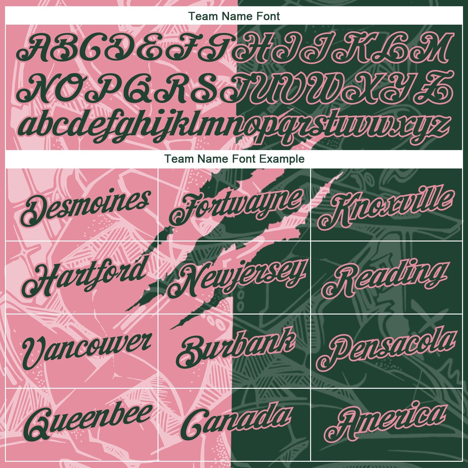 Custom Graffiti Pattern Green-Medium Pink Scratch 3D Performance T-Shirt view 3