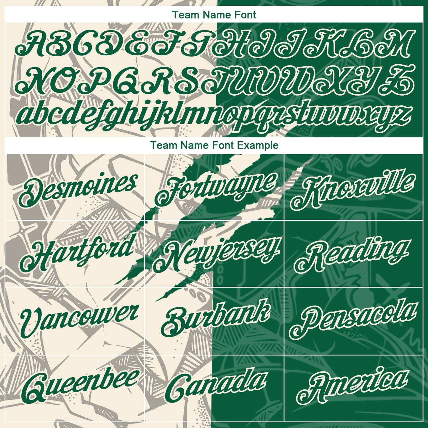 Custom Graffiti Pattern Kelly Green-Cream Scratch 3D Performance T-Shirt view 3