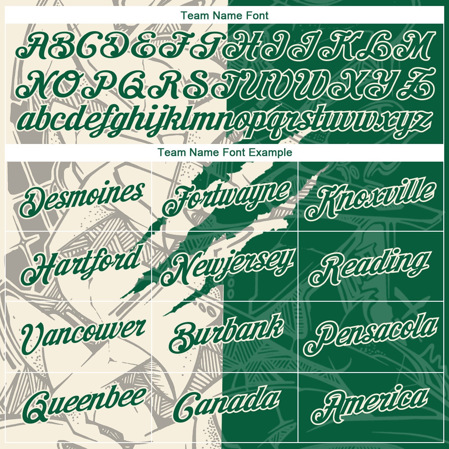 Custom Graffiti Pattern Kelly Green-Cream Scratch 3D Performance T-Shirt view 3