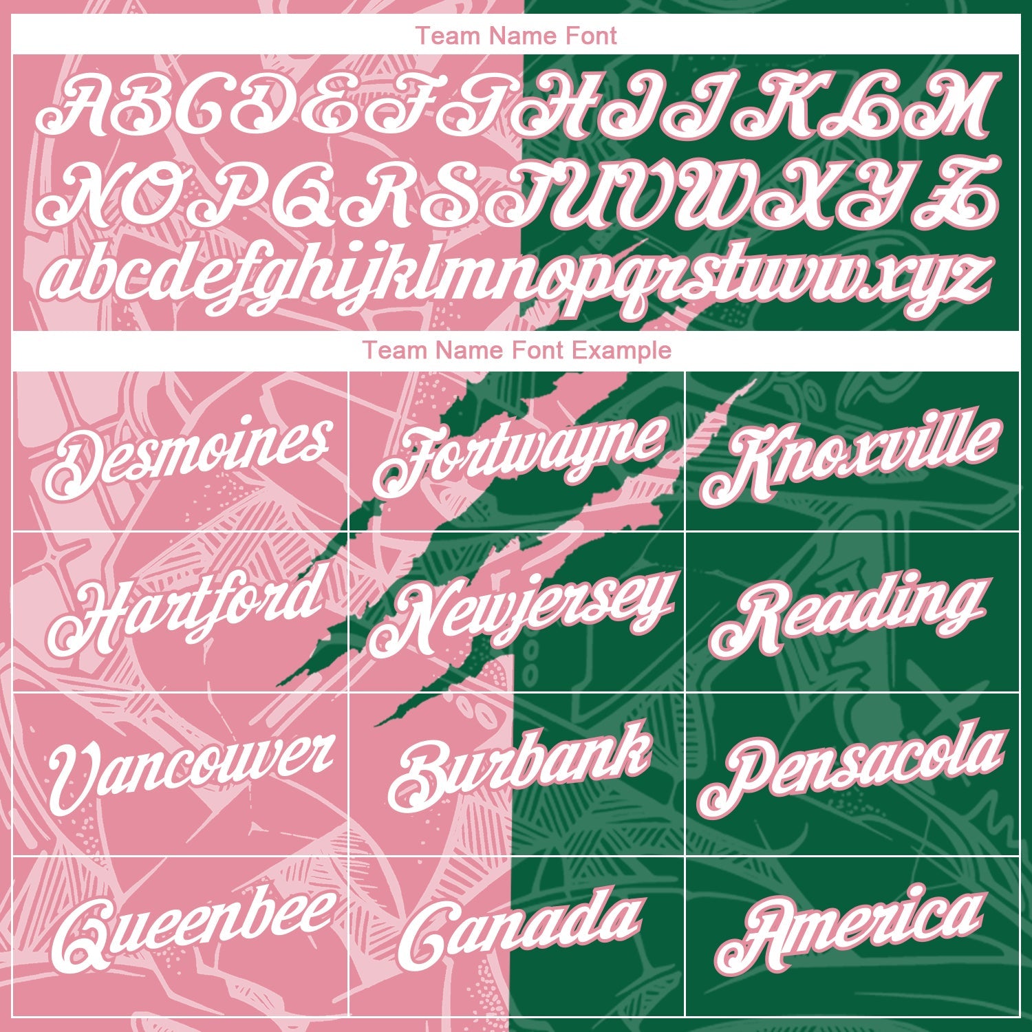 Custom Graffiti Pattern White Kelly Green-Medium Pink Scratch 3D Performance T-Shirt view 3
