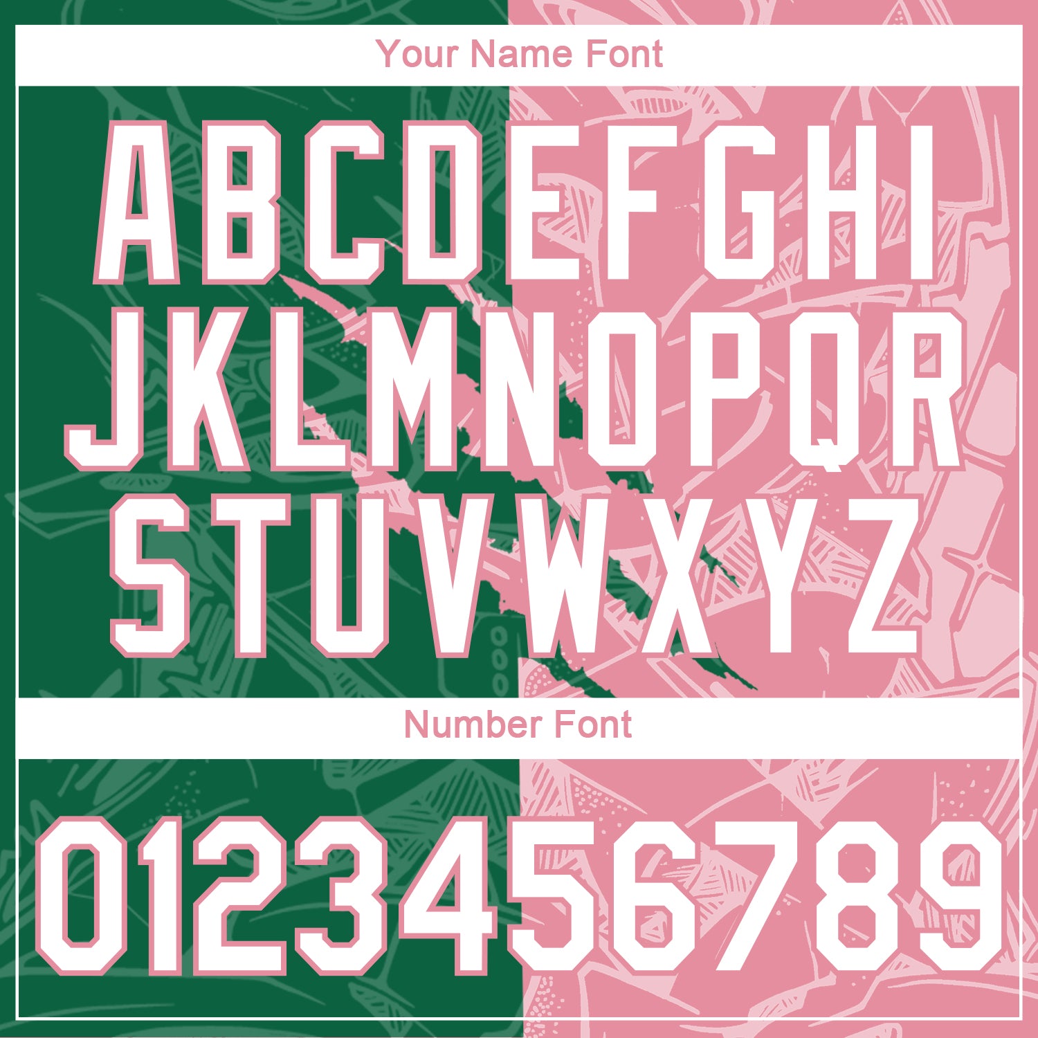Custom Graffiti Pattern White Kelly Green-Medium Pink Scratch 3D Performance T-Shirt view 4