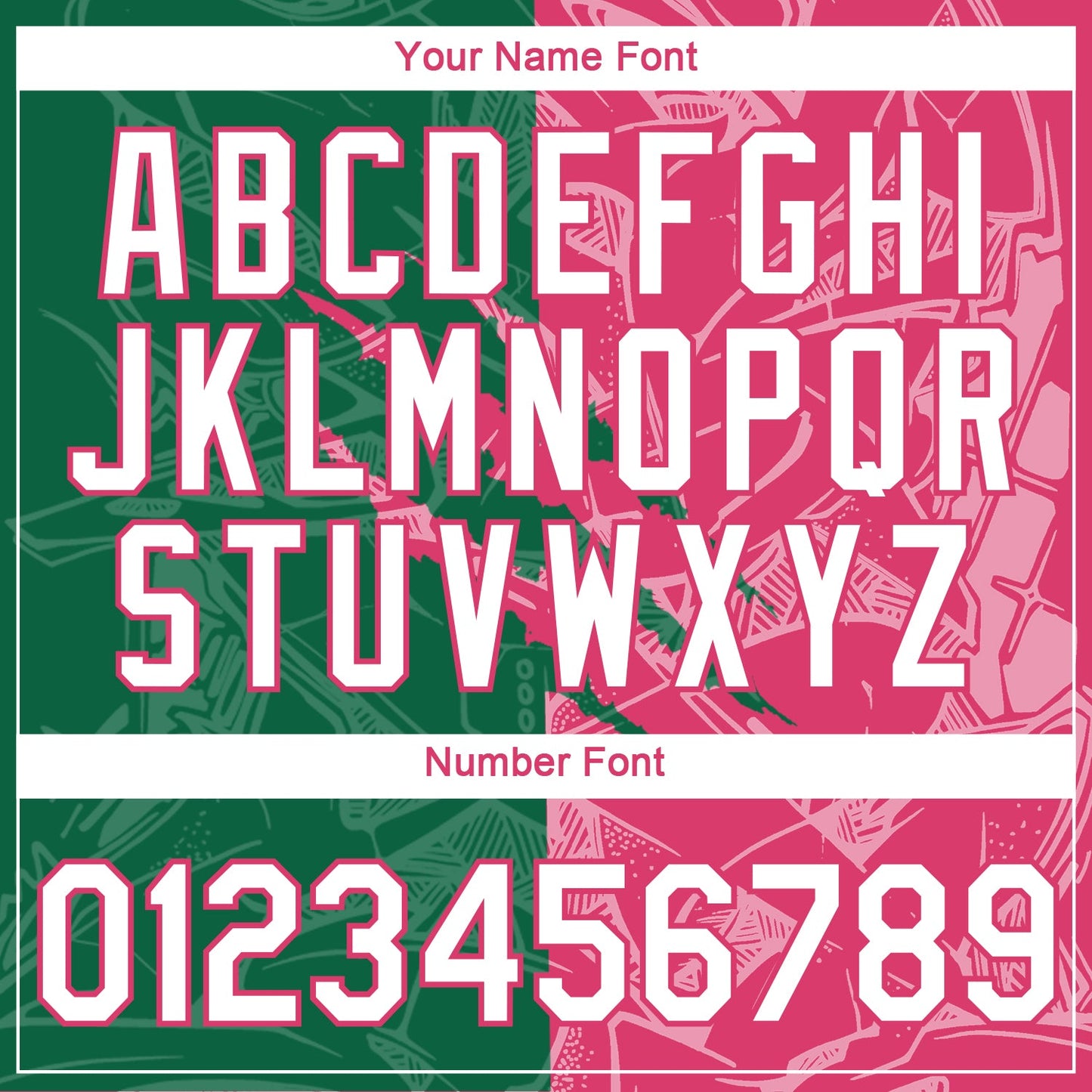 Custom Graffiti Pattern White Kelly Green-Neon Pink Scratch 3D Performance T-Shirt view 4