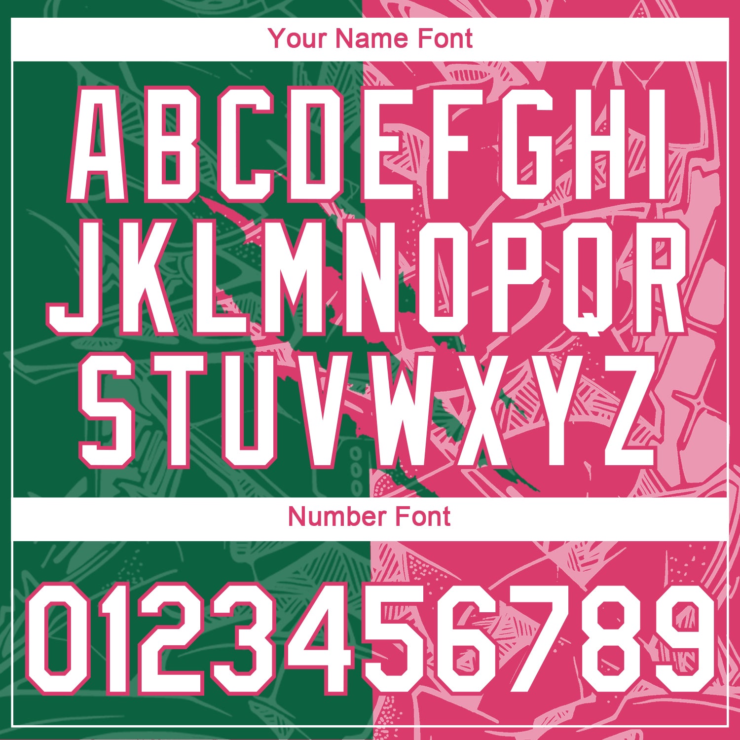 Custom Graffiti Pattern White Kelly Green-Neon Pink Scratch 3D Performance T-Shirt view 4