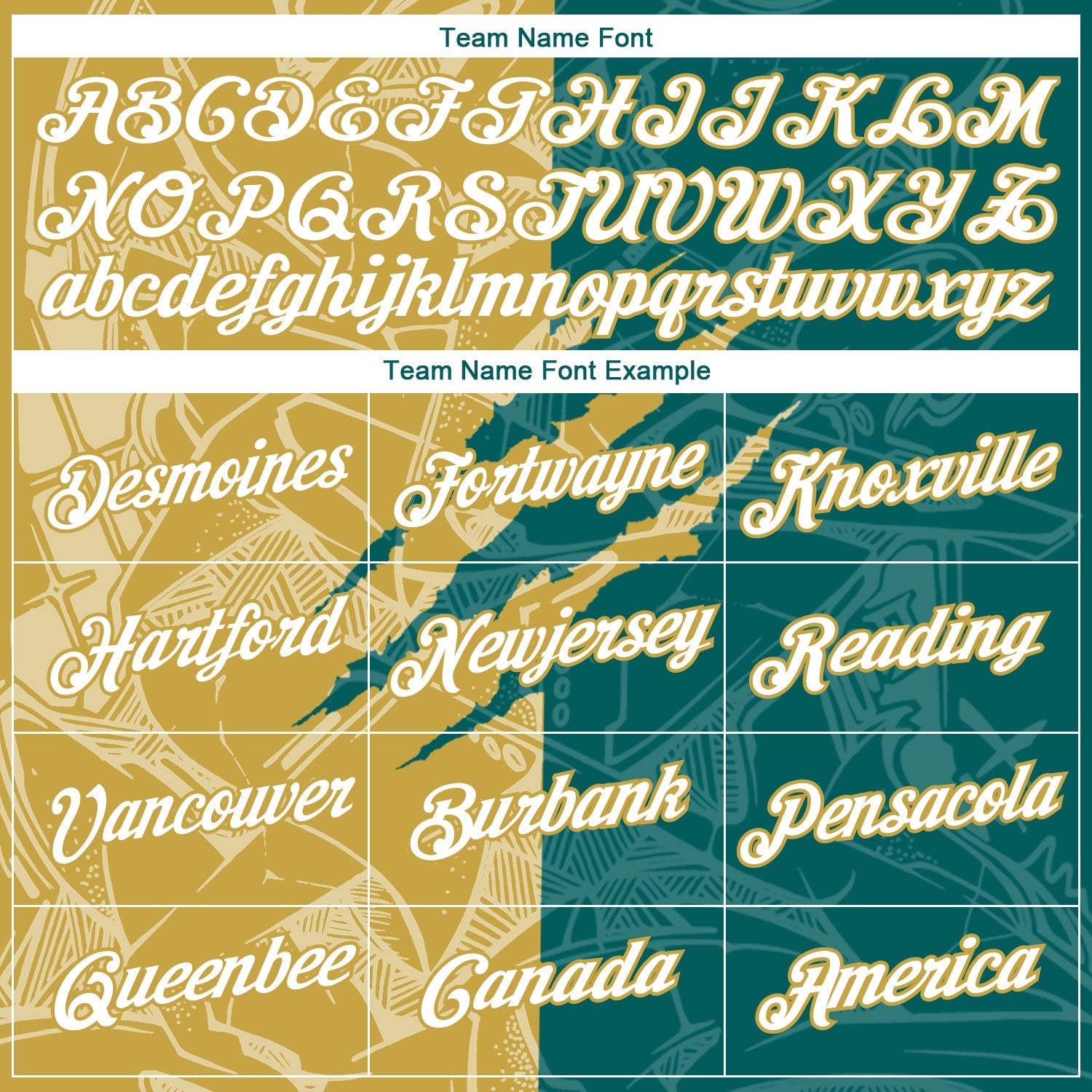 Custom Graffiti Pattern White Teal-Old Gold Scratch 3D Performance T-Shirt view 3