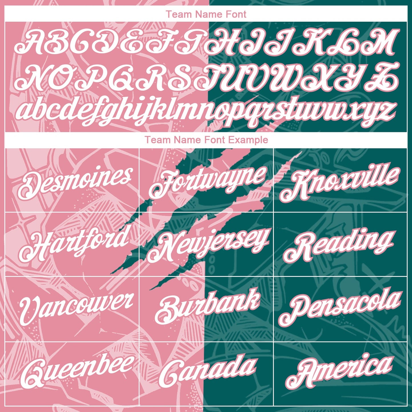 Custom Graffiti Pattern White Teal-Medium Pink Scratch 3D Performance T-Shirt view 3