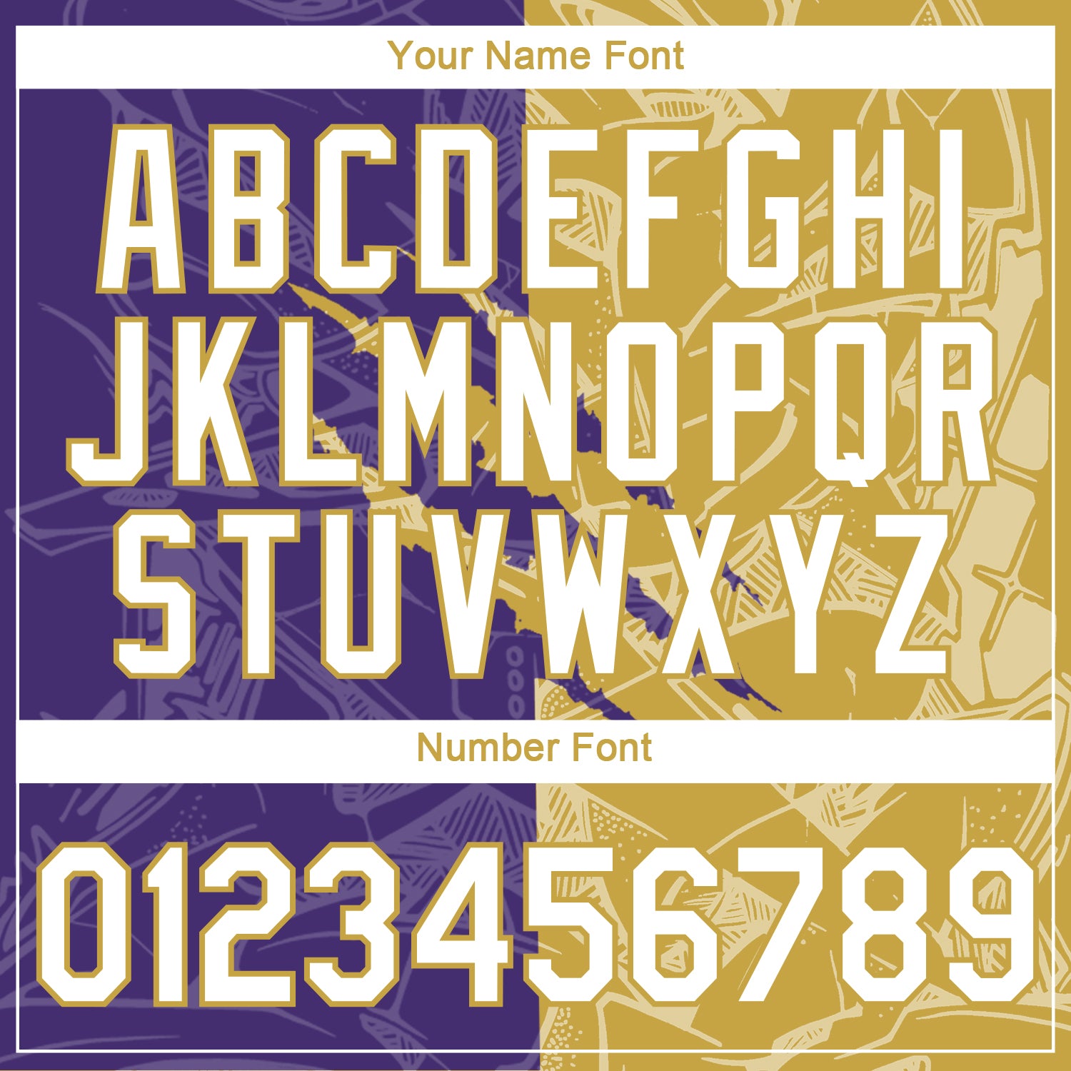 Custom Graffiti Pattern White Purple-Old Gold Scratch 3D Performance T-Shirt view 4