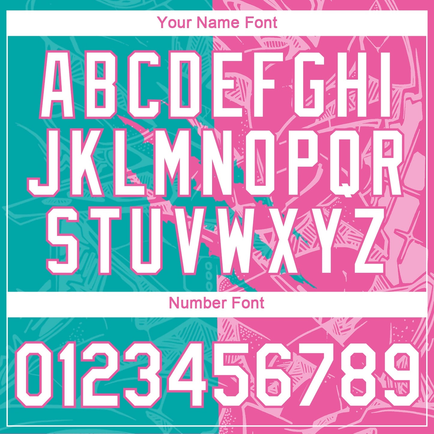 Custom Graffiti Pattern White Aqua-Pink Scratch 3D Performance T-Shirt view 4