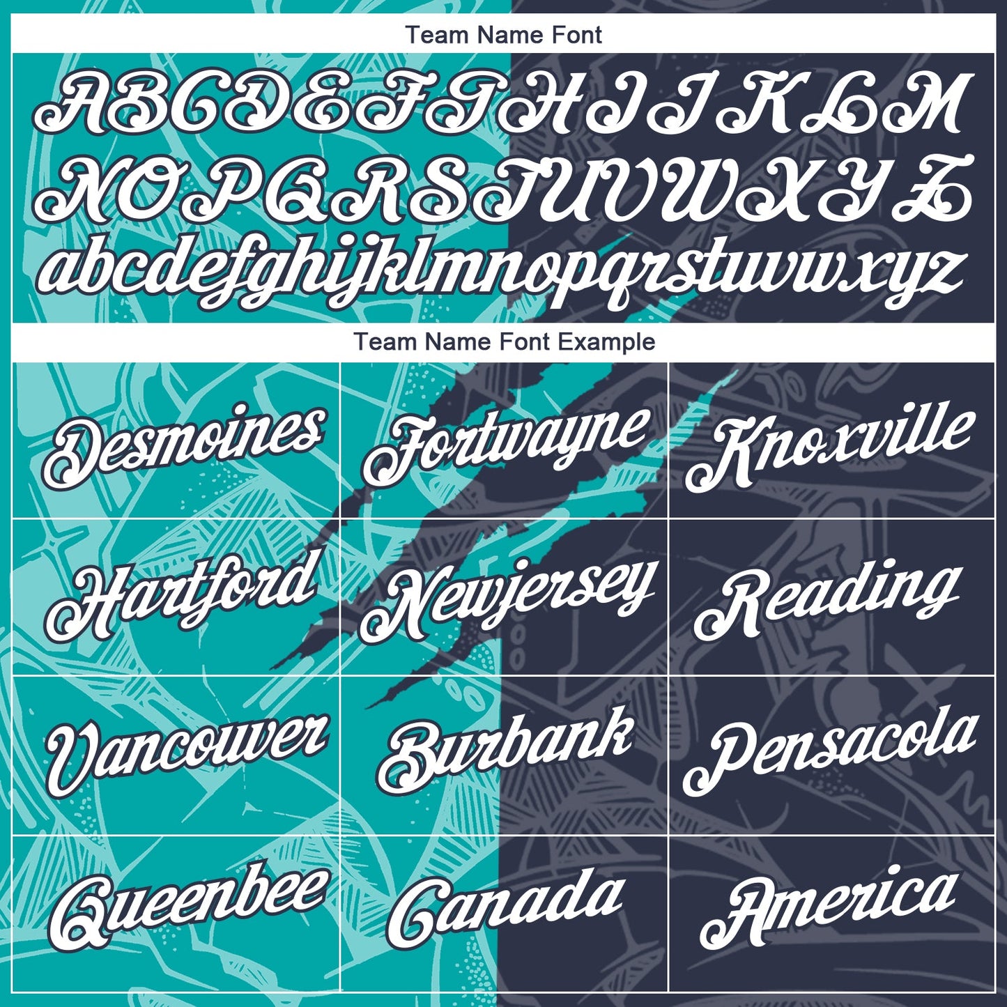 Custom Graffiti Pattern White Navy-Aqua Scratch 3D Performance T-Shirt view 3