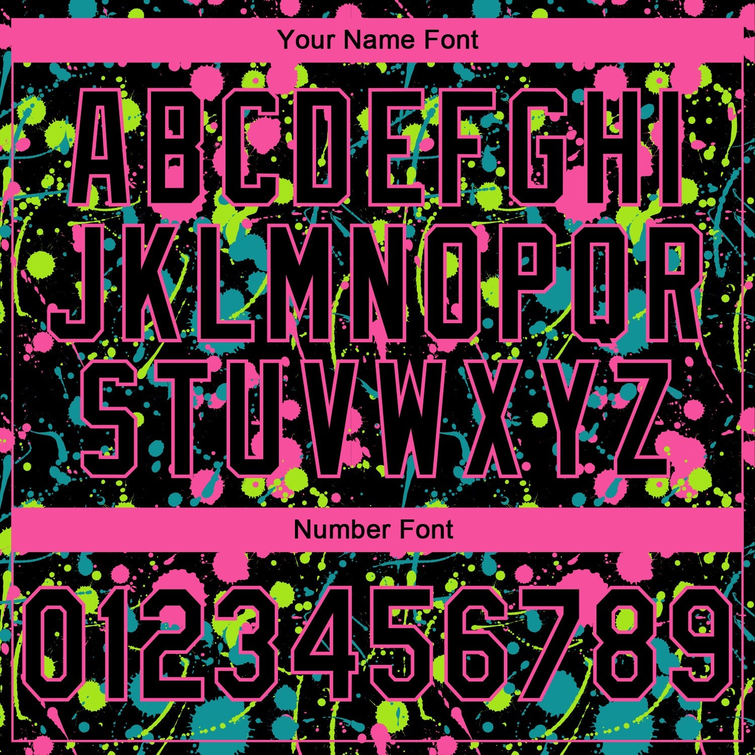 Custom Stitched Graffiti Pattern Black-Pink 3D Splash Grunge Art Sports Pullover Sweatshirt Hoodie view 4