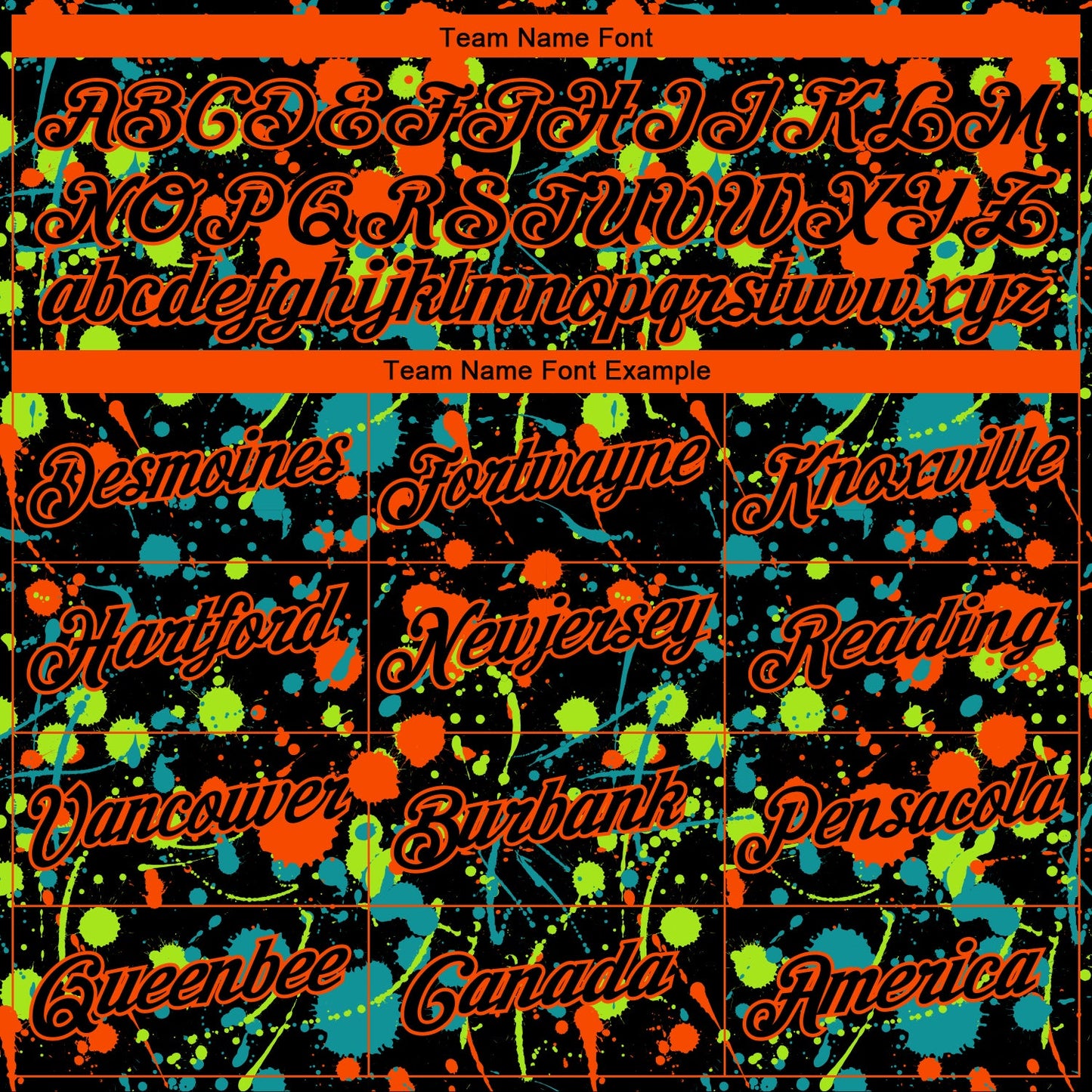 Custom Stitched Graffiti Pattern Black-Orange 3D Splash Grunge Art Sports Pullover Sweatshirt Hoodie view 3