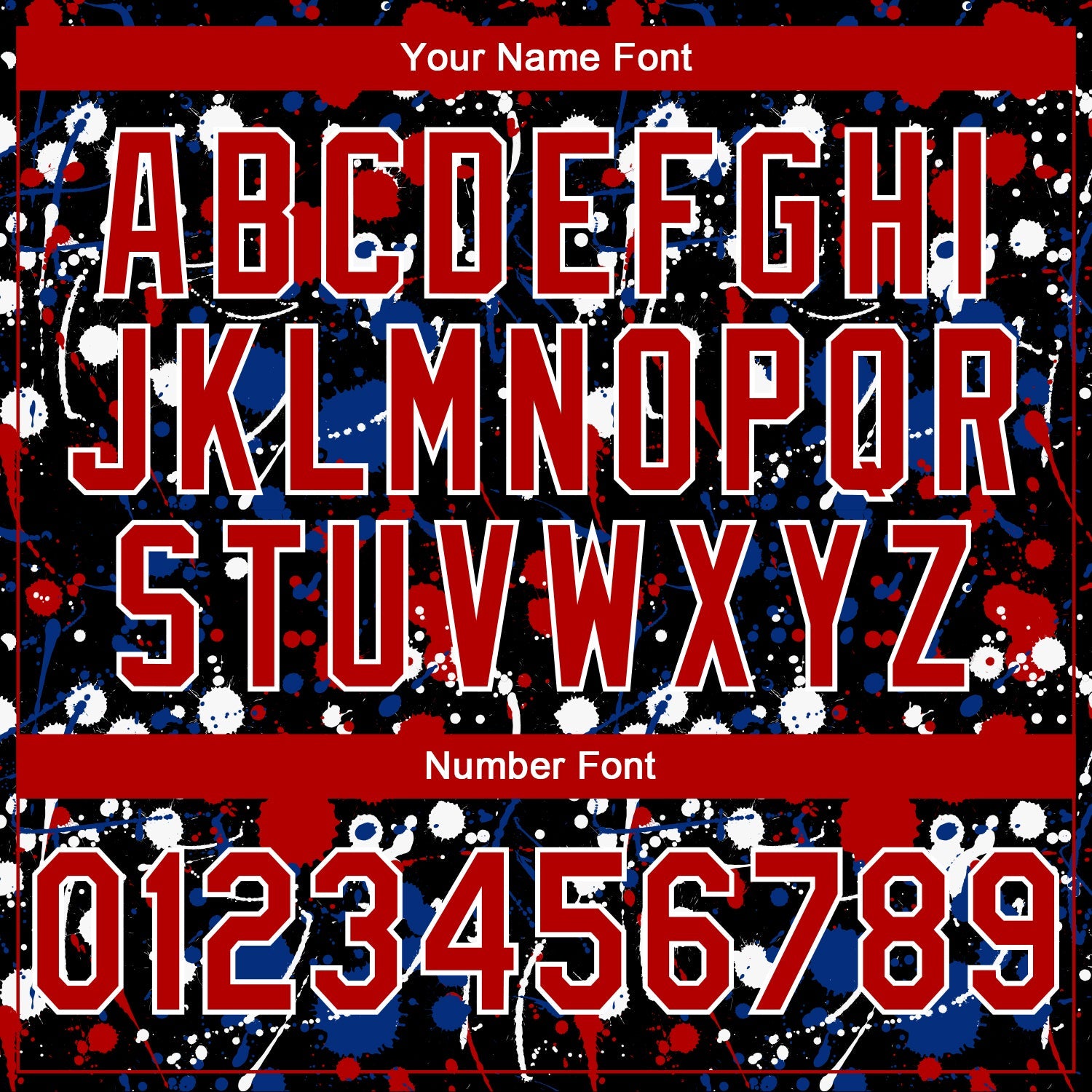 Custom Stitched Graffiti Pattern Red Black-White 3D Splash Grunge Art Sports Pullover Sweatshirt Hoodie view 4