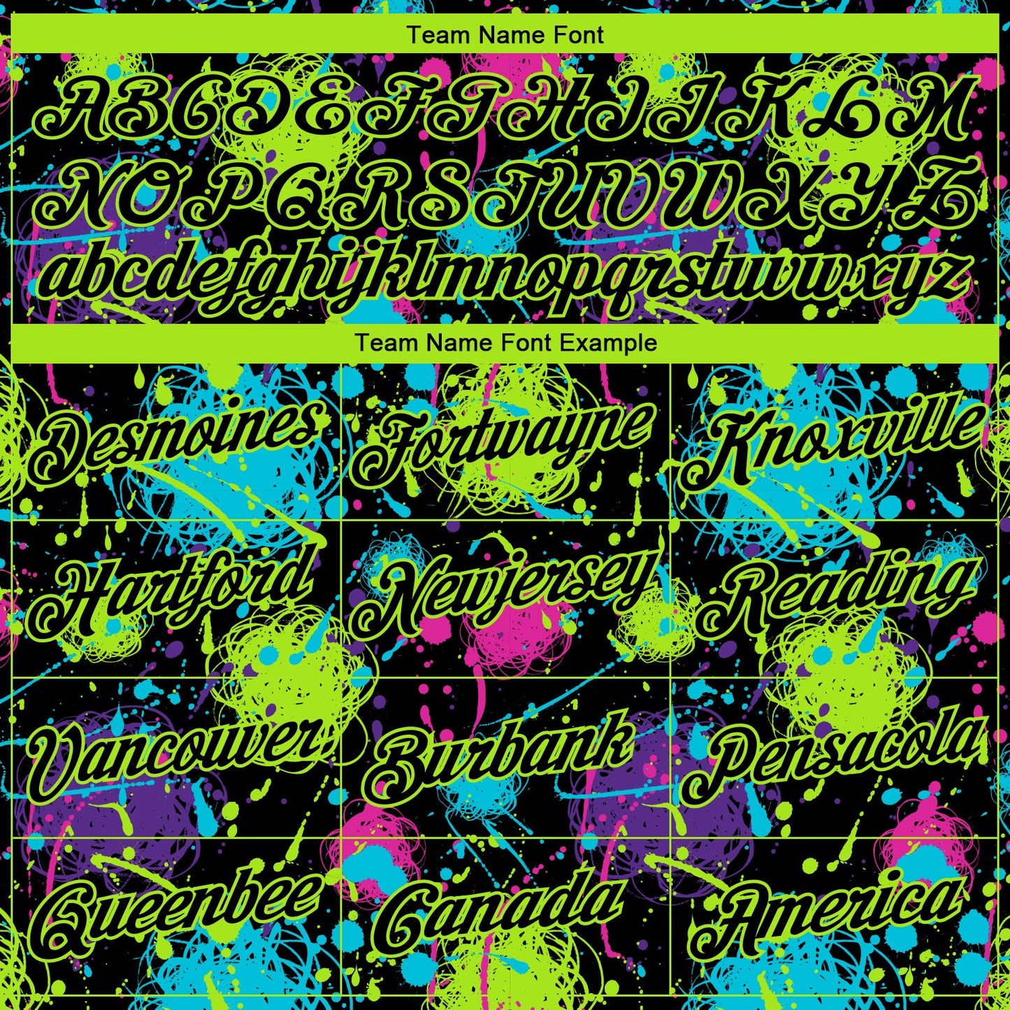 Custom Stitched Graffiti Pattern Black-Neon Green 3D Splash Grunge Art Sports Pullover Sweatshirt Hoodie view 3