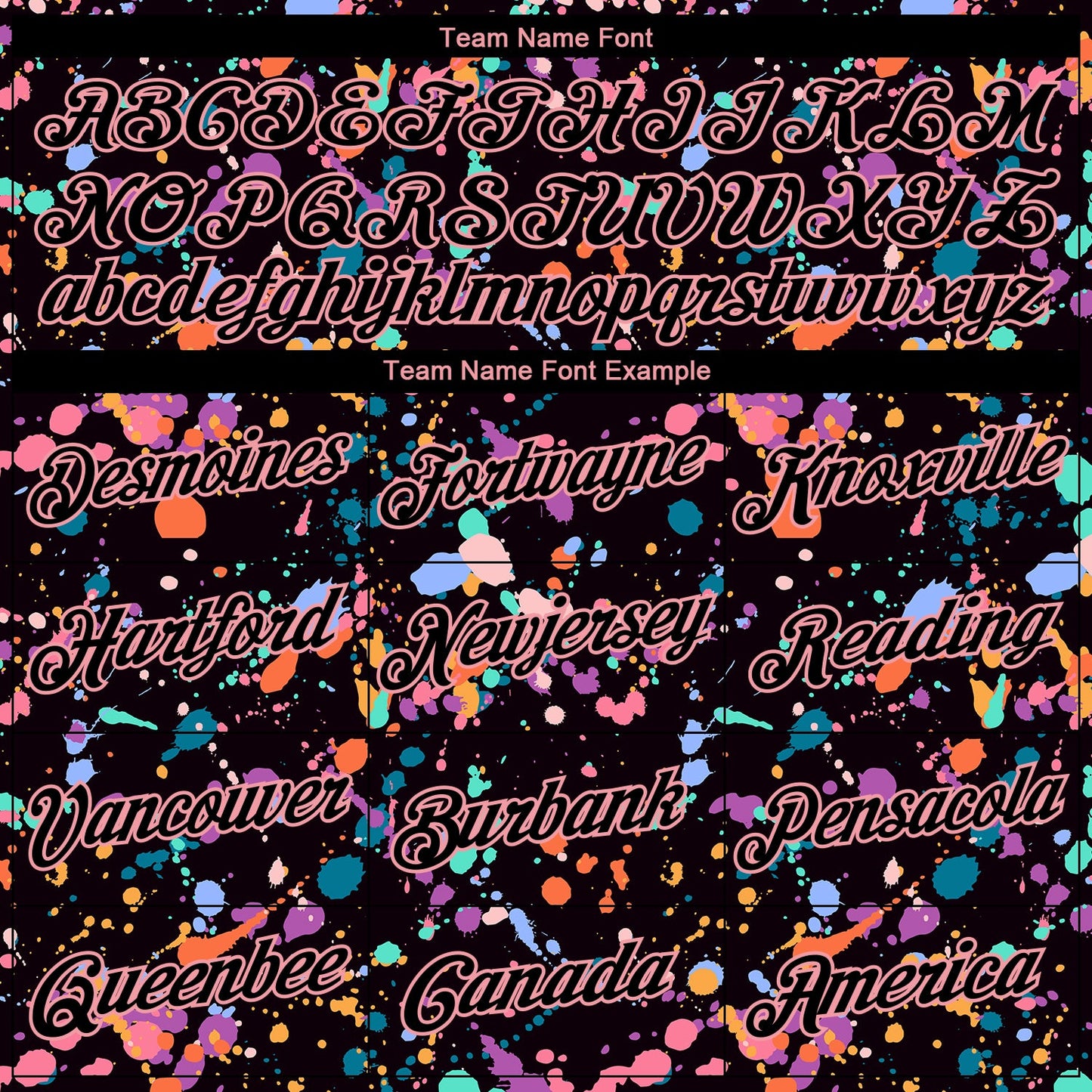 Custom Stitched Graffiti Pattern Black-Medium Pink 3D Splash Grunge Art Sports Pullover Sweatshirt Hoodie view 3