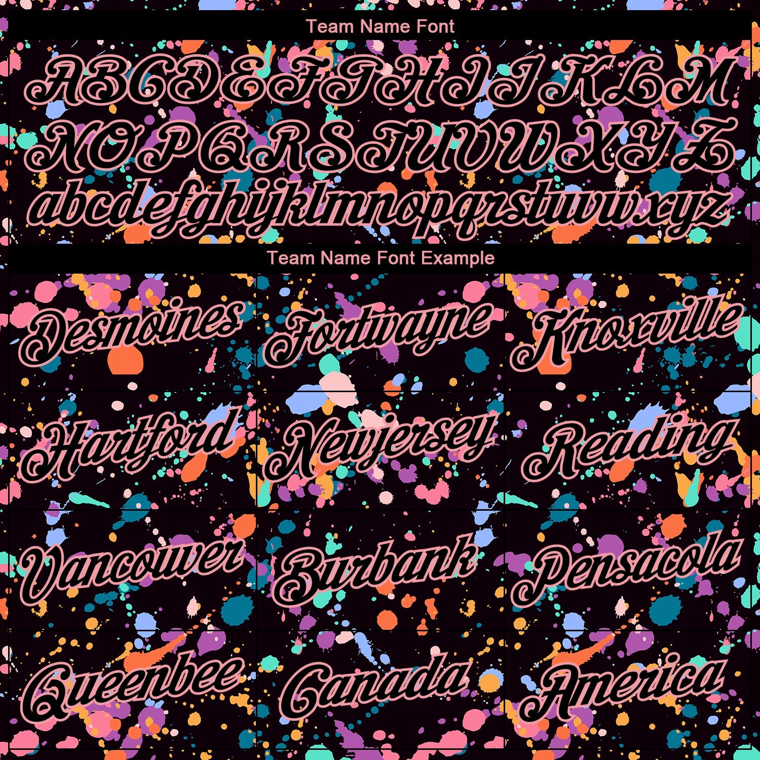 Custom Stitched Graffiti Pattern Black-Medium Pink 3D Splash Grunge Art Sports Pullover Sweatshirt Hoodie view 3