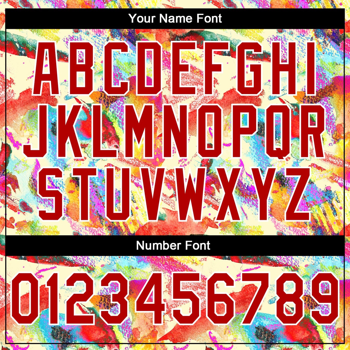 Custom Stitched Graffiti Pattern Red-White 3D Watercolor Grunge Art Sports Pullover Sweatshirt Hoodie view 4