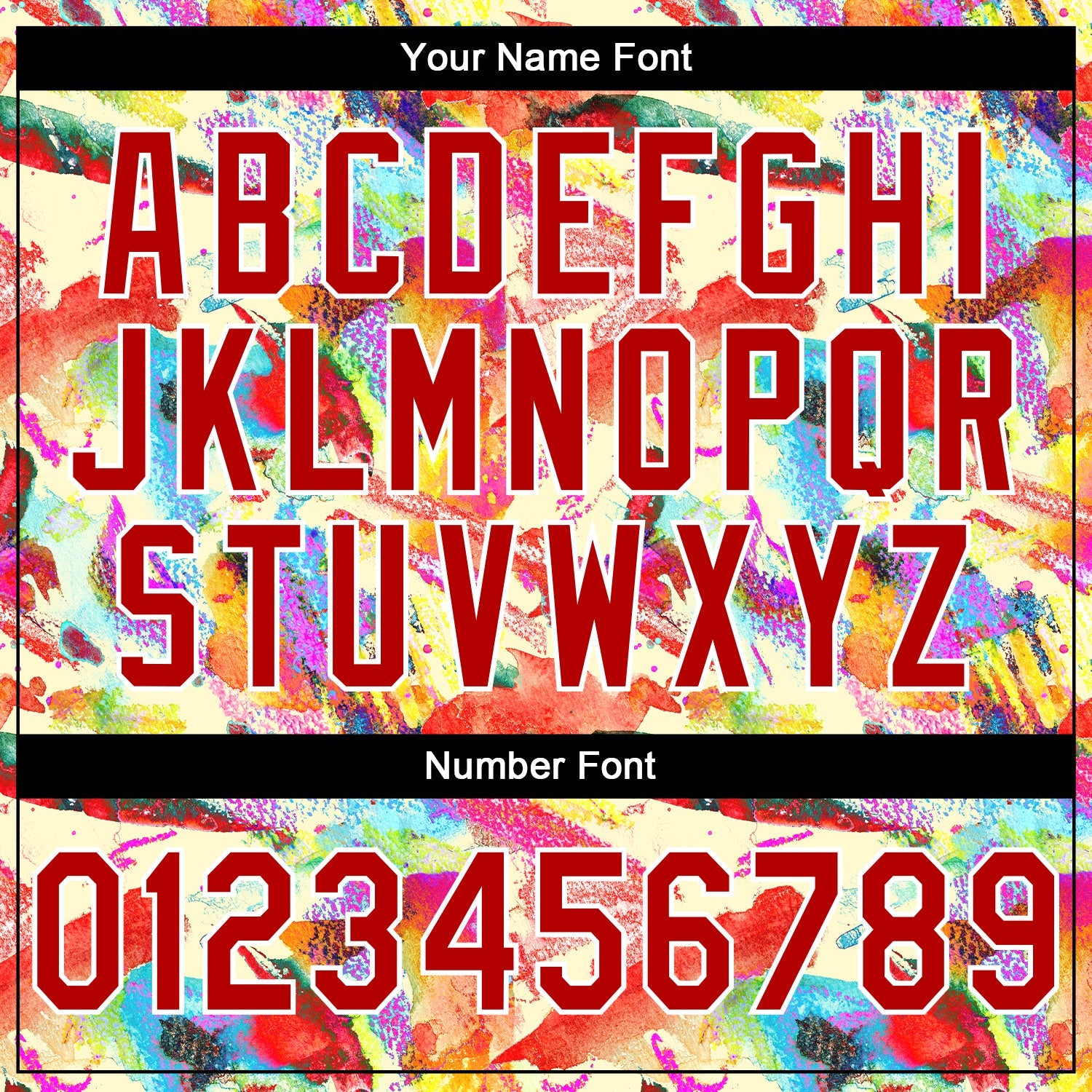 Custom Stitched Graffiti Pattern Red-White 3D Watercolor Grunge Art Sports Pullover Sweatshirt Hoodie view 4