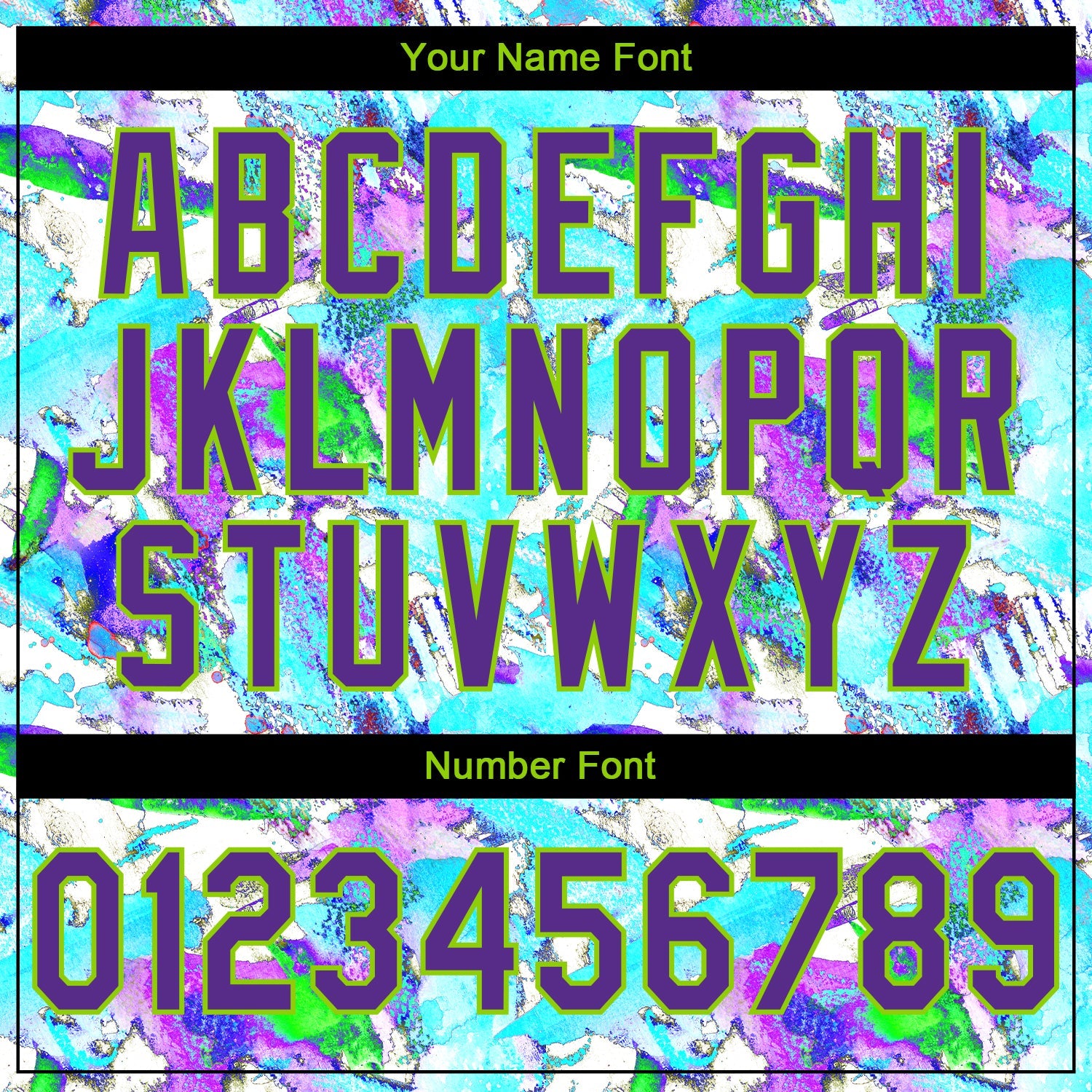 Custom Stitched Graffiti Pattern Purple-Neon Green 3D Watercolor Grunge Art Sports Pullover Sweatshirt Hoodie view 4