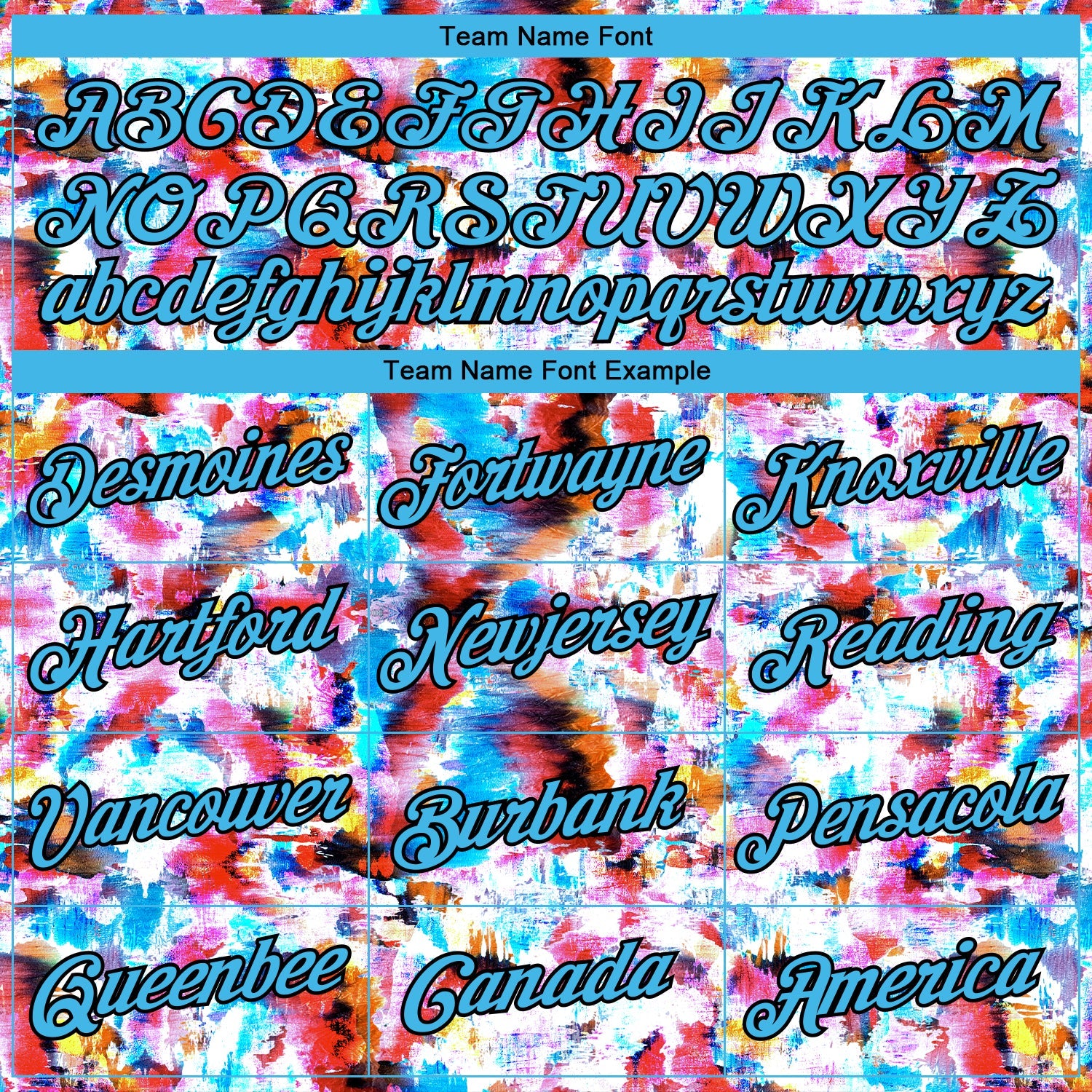 Custom Stitched Graffiti Pattern Sky Blue-Black 3D Watercolor Grunge Art Sports Pullover Sweatshirt Hoodie view 3