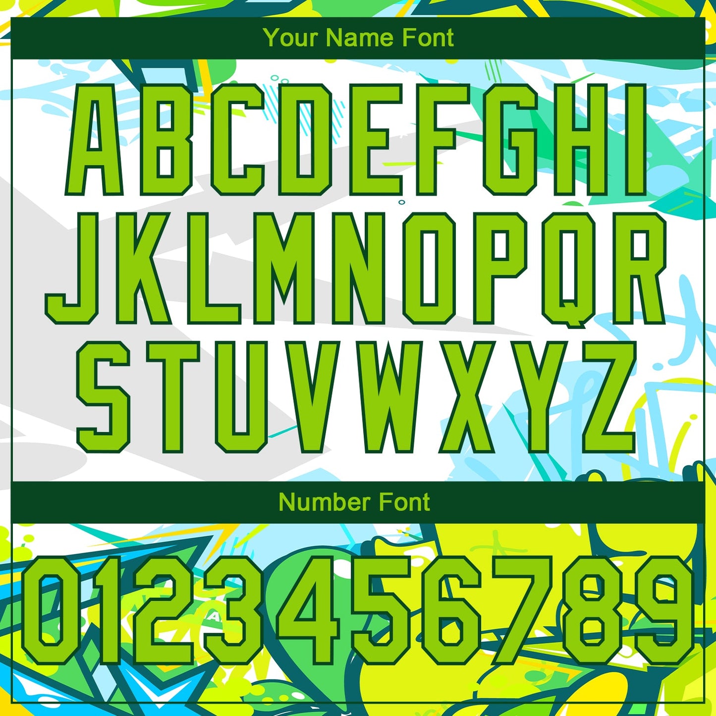 Custom Stitched Graffiti Pattern Neon Green-Green 3D Trendy Abstract Urban Street Art Sports Pullover Sweatshirt Hoodie view 4